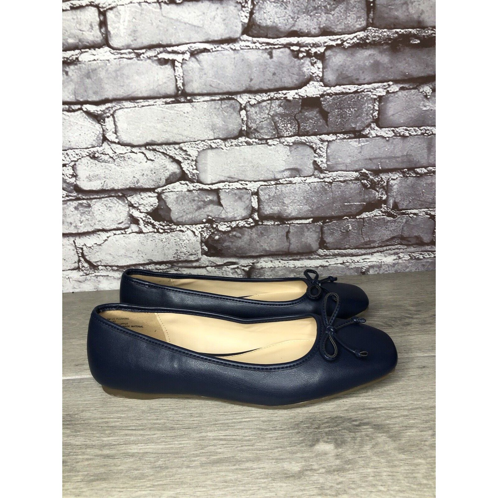 Liz Claiborne Liz Claiborne Memory Foam Navy Blue Leather Ballet Flats Wom Size US 8.5 / IT 38.5 - 3 Thumbnail