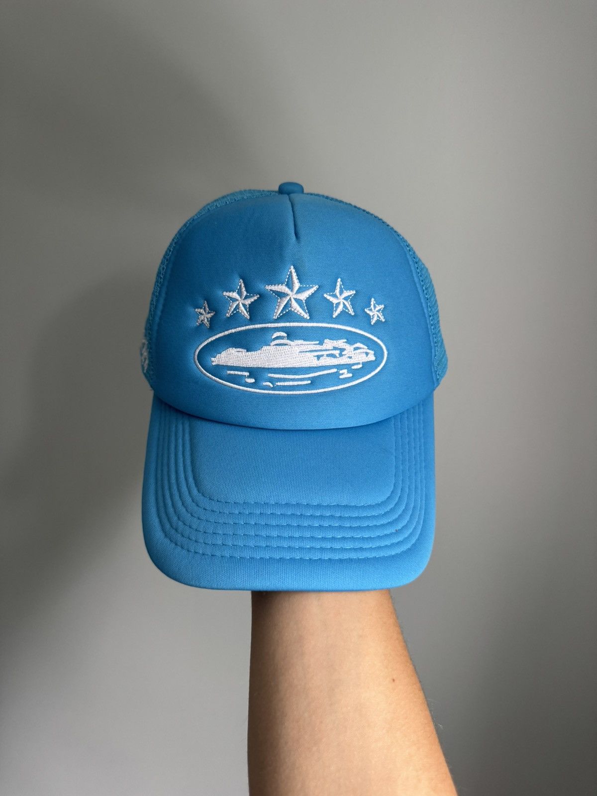 Corteiz Corteiz mesh blue skull cap never worn | Grailed