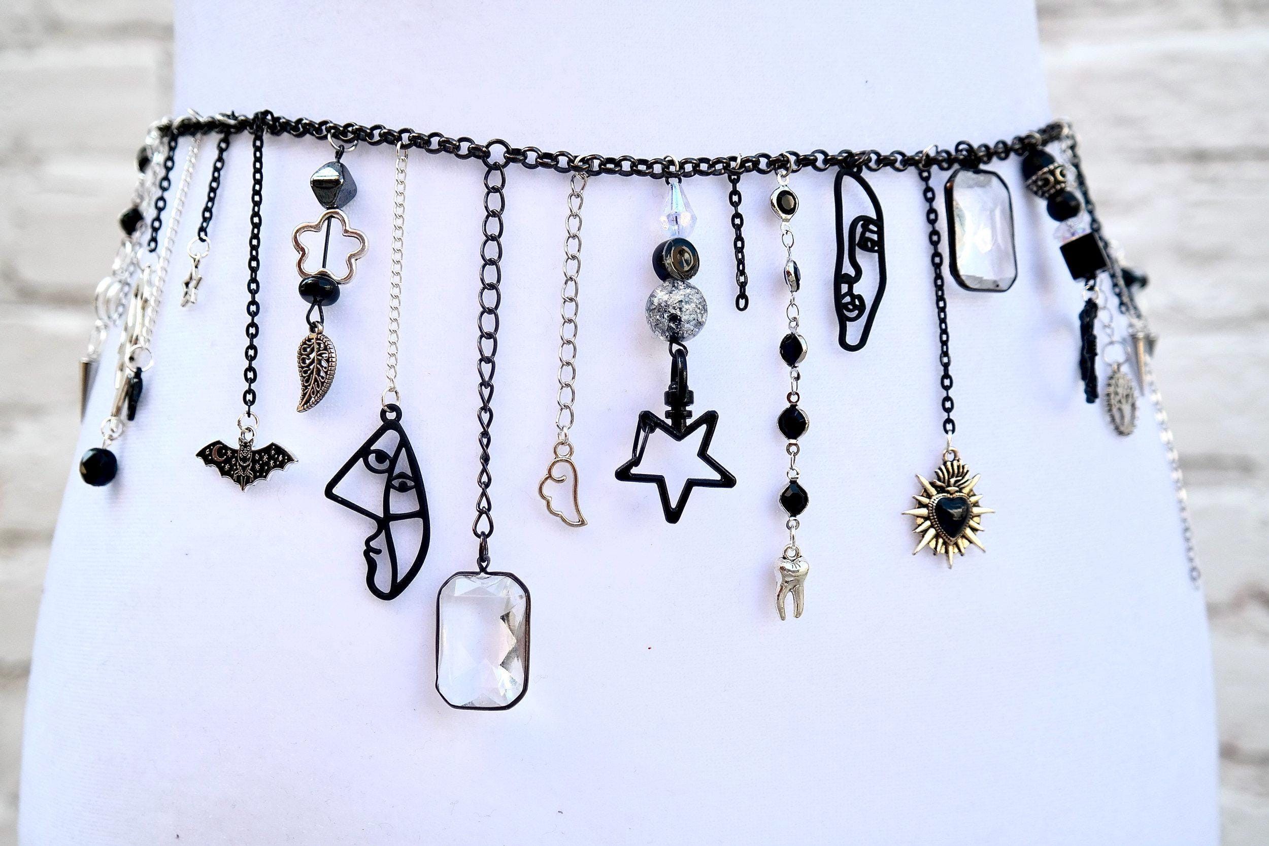 Handmade Black & Silver Waist Chain Size ONE SIZE - 9 Thumbnail
