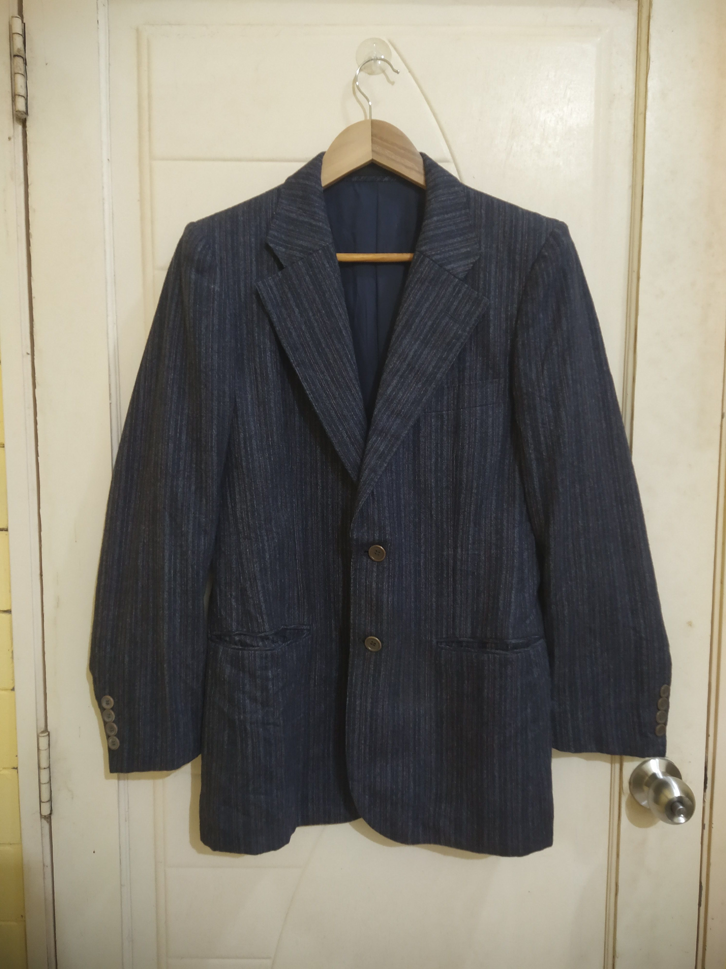 Vintage Yves Saint Laurent Pinstripe Wool Blazer