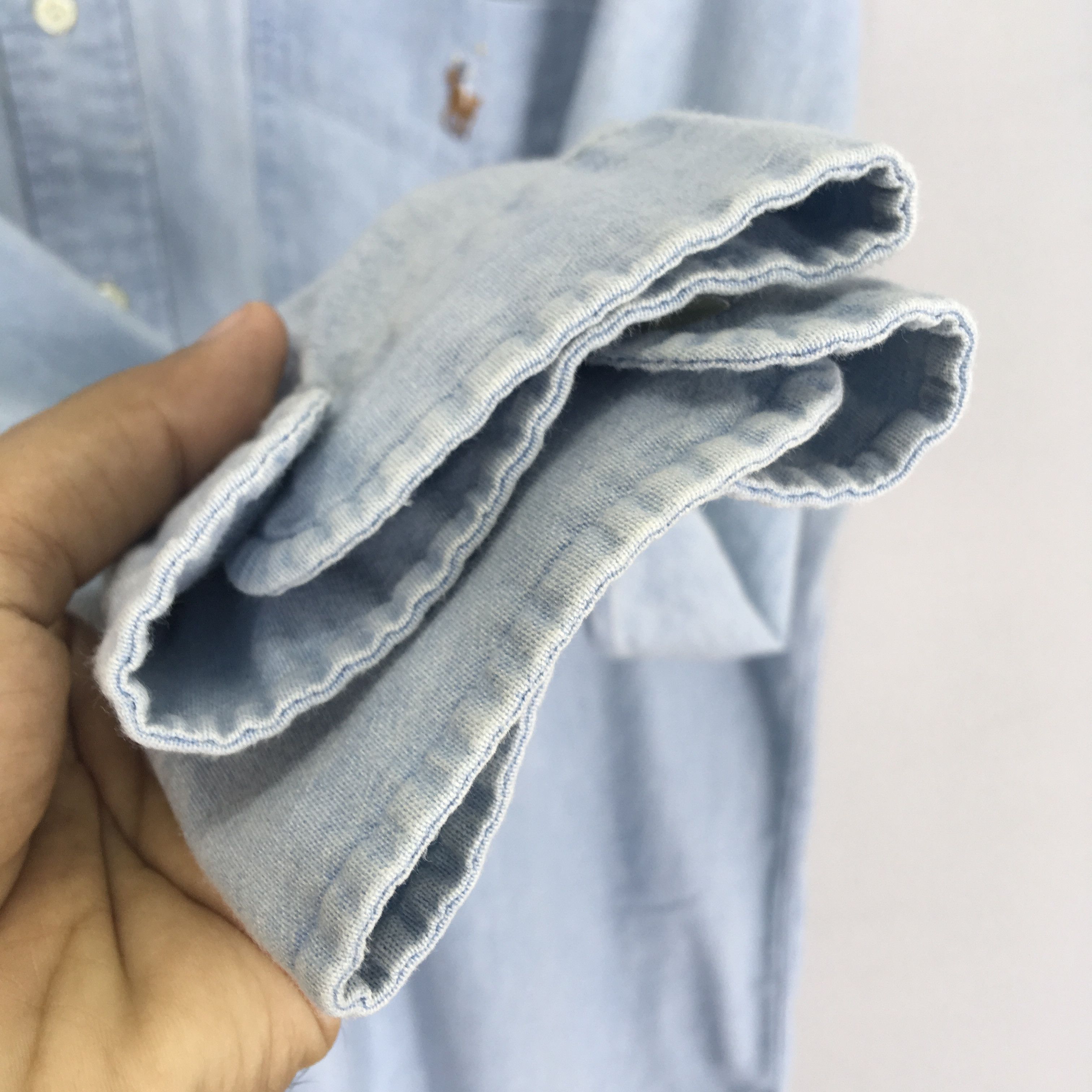 Polo Ralph Lauren Vintage 90s Polo Ralph Lauren Denim Polo Pony Jeans Shirt Size US XL / EU 56 / 4 - 6 Thumbnail