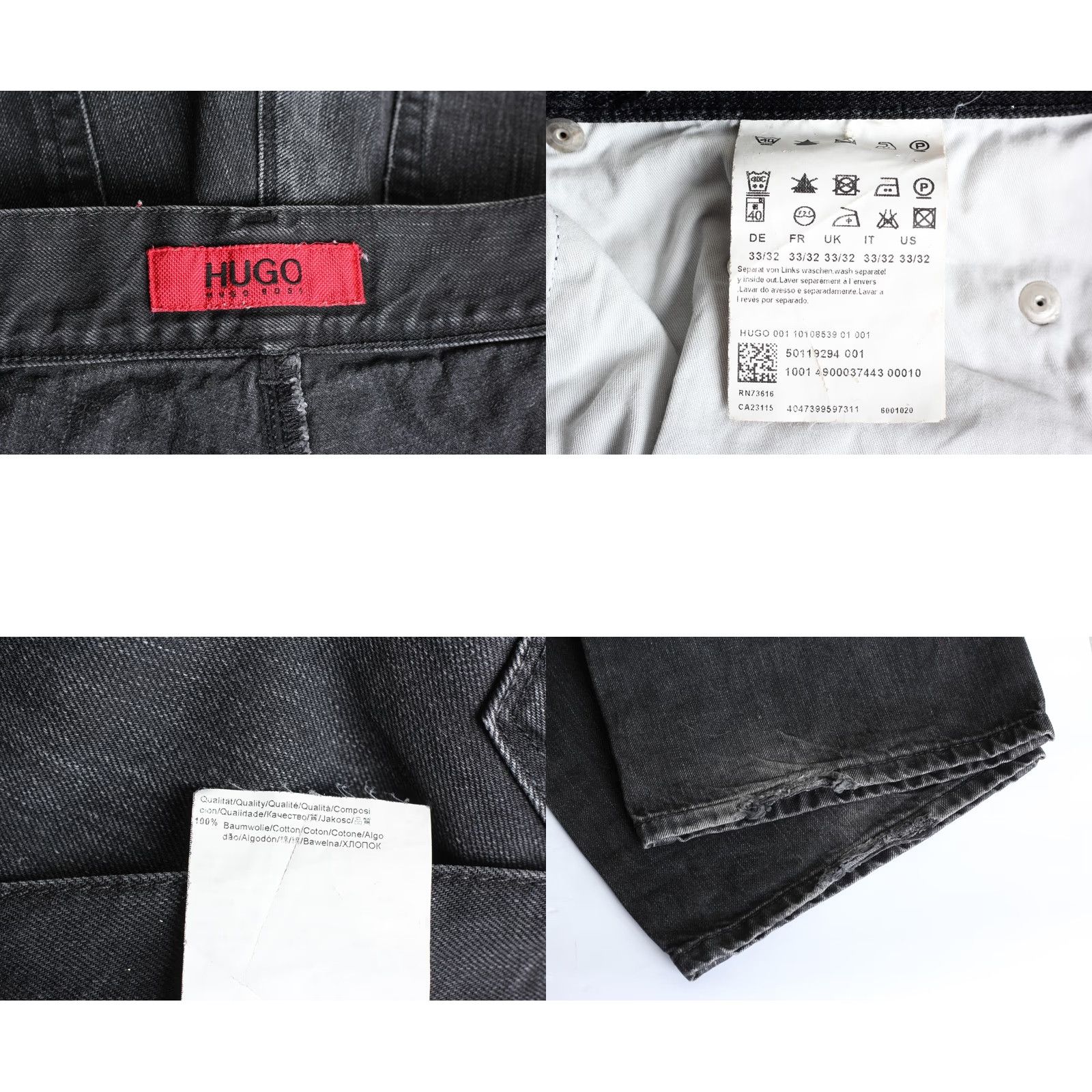 Hugo Boss HUGO Jeans Men 33x32 Regular Straight Back Strap DZ7509 Shirt? Size US 33 - 8 Thumbnail