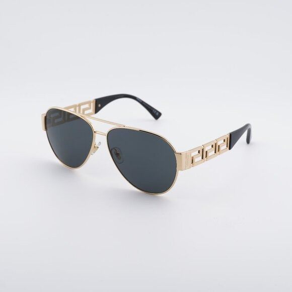 Versace Versace VE2289 100287 Sunglasses Gold Aviator Frame Size ONE SIZE - 1 Thumbnail