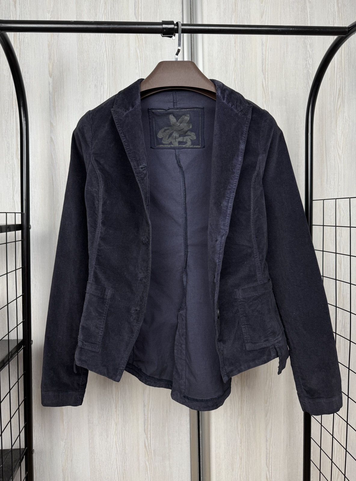 Rundholz Rundholz Black Label navy blue velour velvet blazer Size XS / US 0-2 / IT 36-38 - 8 Thumbnail