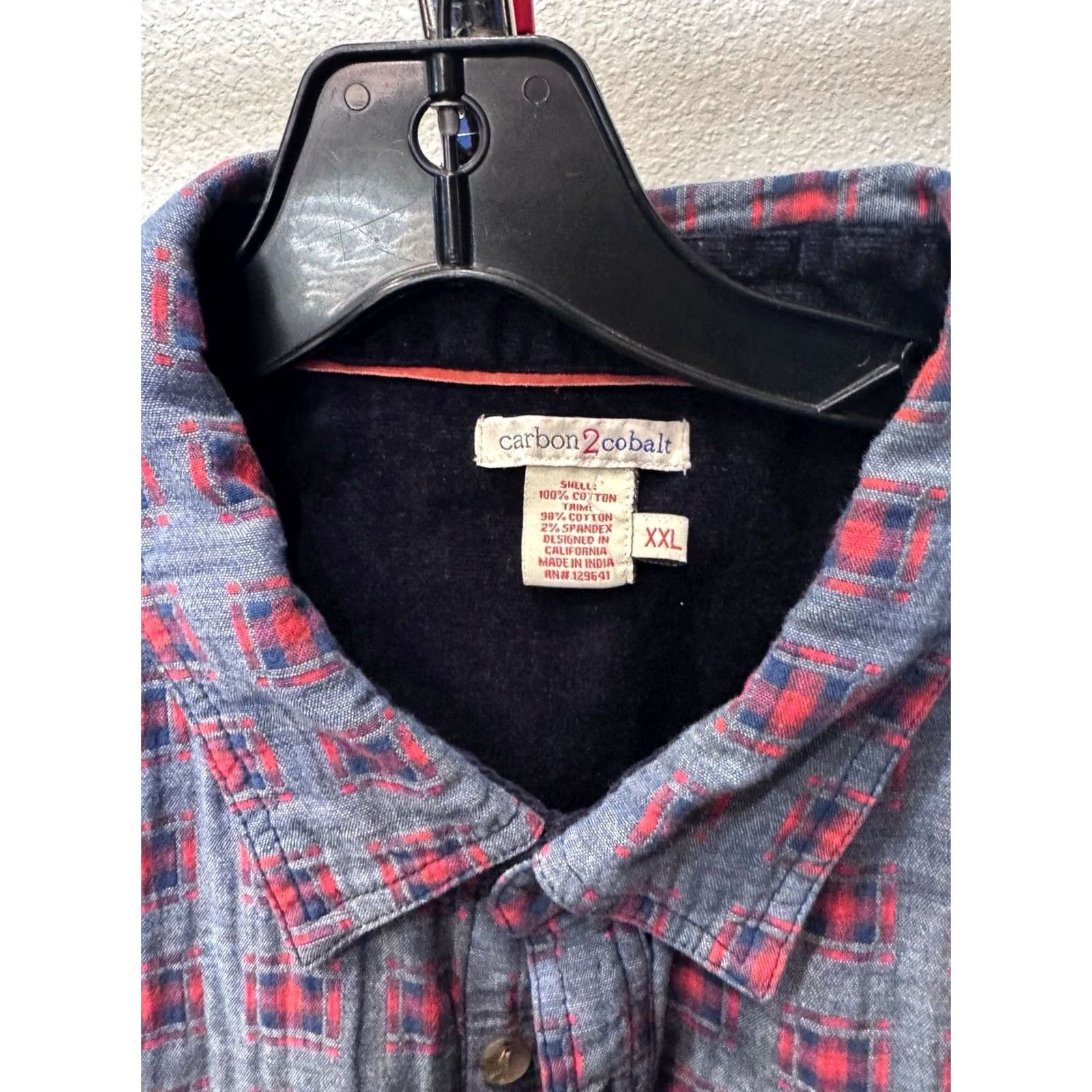Carbon2Cobalt Carbon 2 Cobalt Long Sleeve Shirt 2XL Multicolor Mens Short Sleeve 18 x 36/37 Size US XXL / EU 58 / 5 - 4 Thumbnail