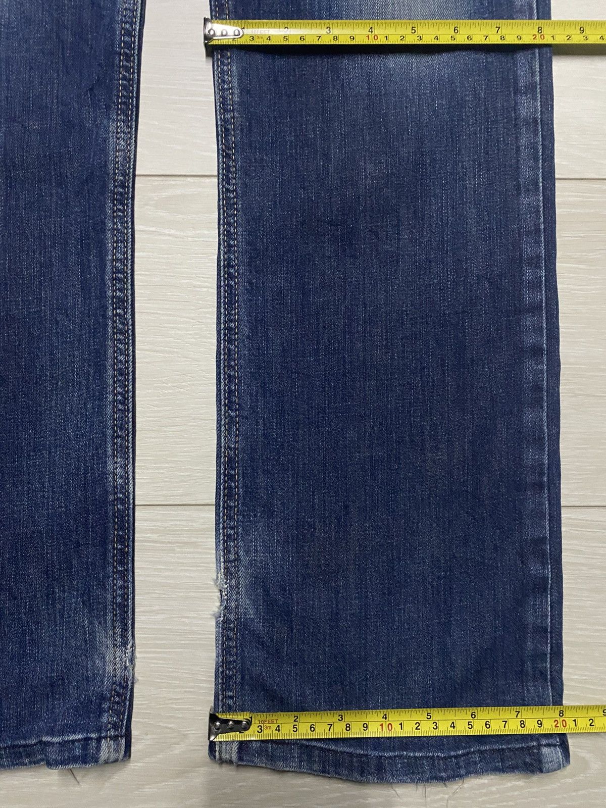 Edwin Vintage Edwin Blue Trip Hybrid Distressed Loose Jeans Size US 31 - 18 Thumbnail