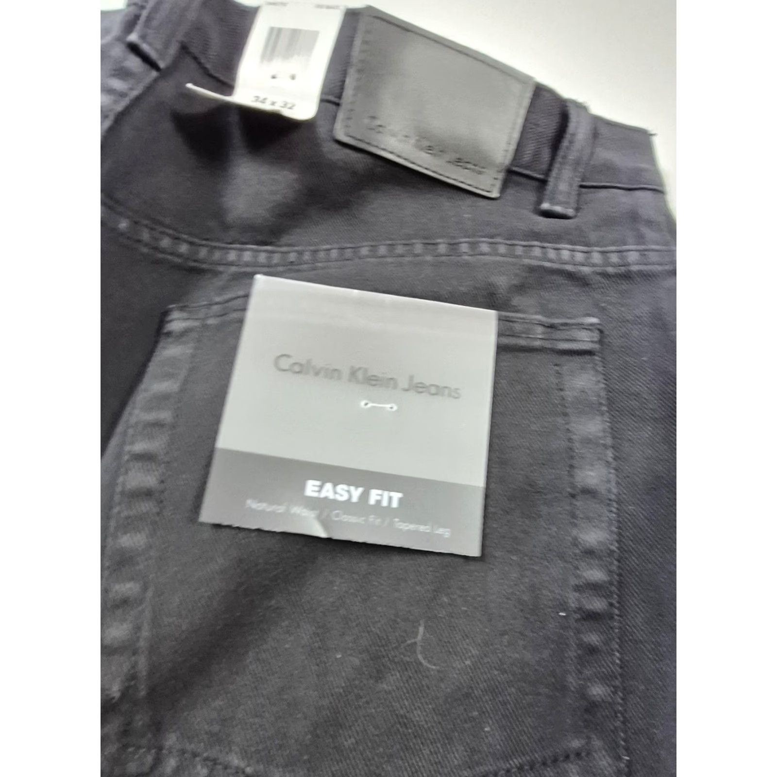Vintage Calvin Klein Jeans Jeans Mens 34x32 Black High Rise Tapered Leg Denim Easy Fit Size US 34 / EU 50 - 7 Thumbnail