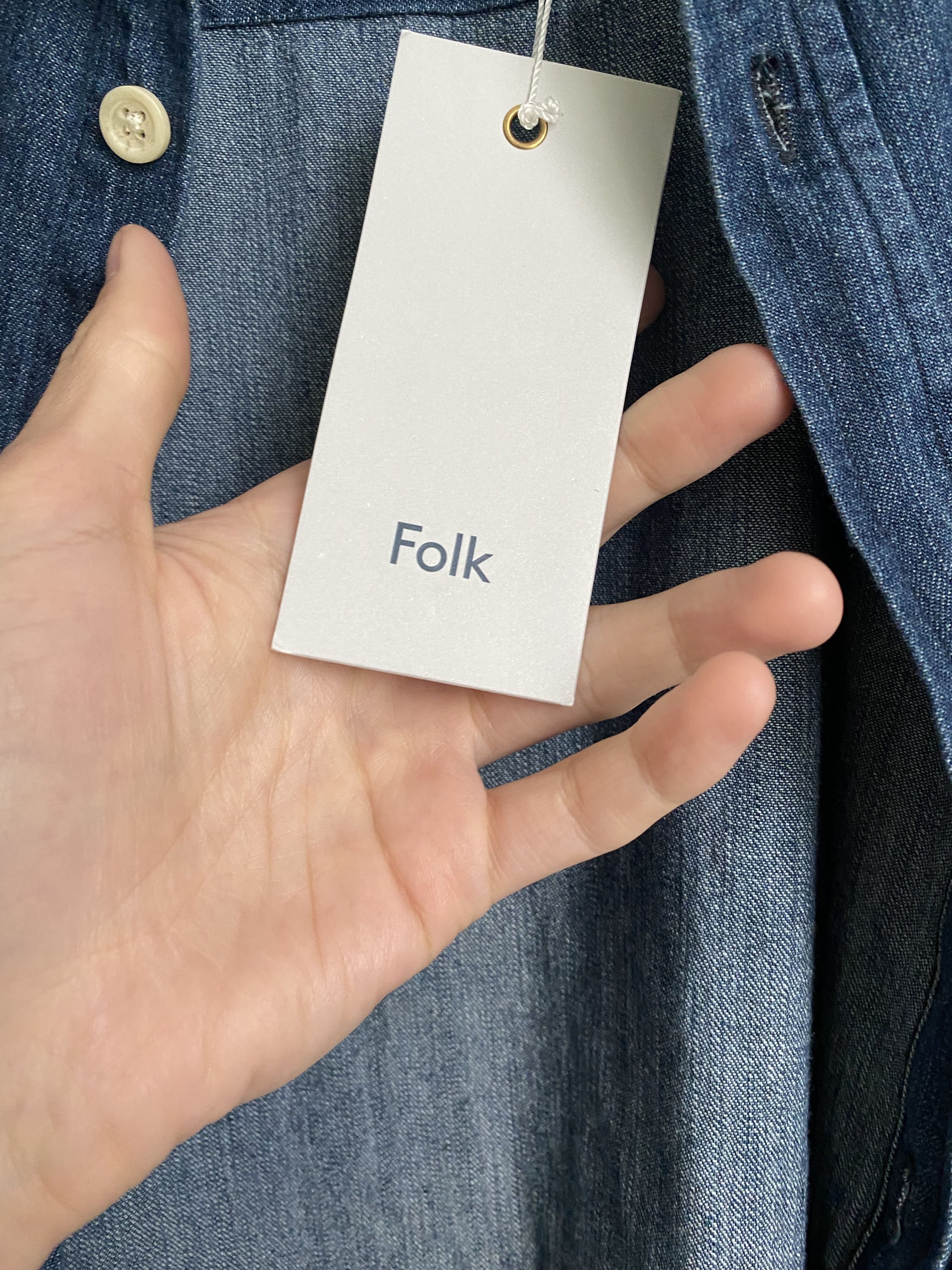Folk Folk denim indigo shirt Size US L / EU 52-54 / 3 - 6 Thumbnail