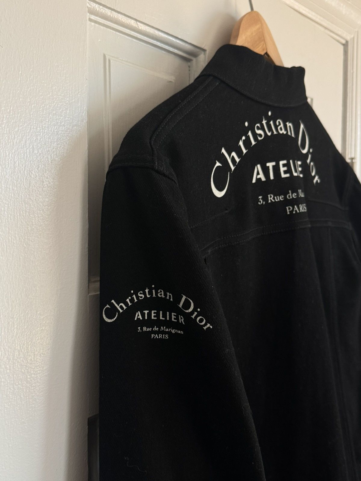 White Veste En Jean Dior Homme Christian Dior Mens Black Denim