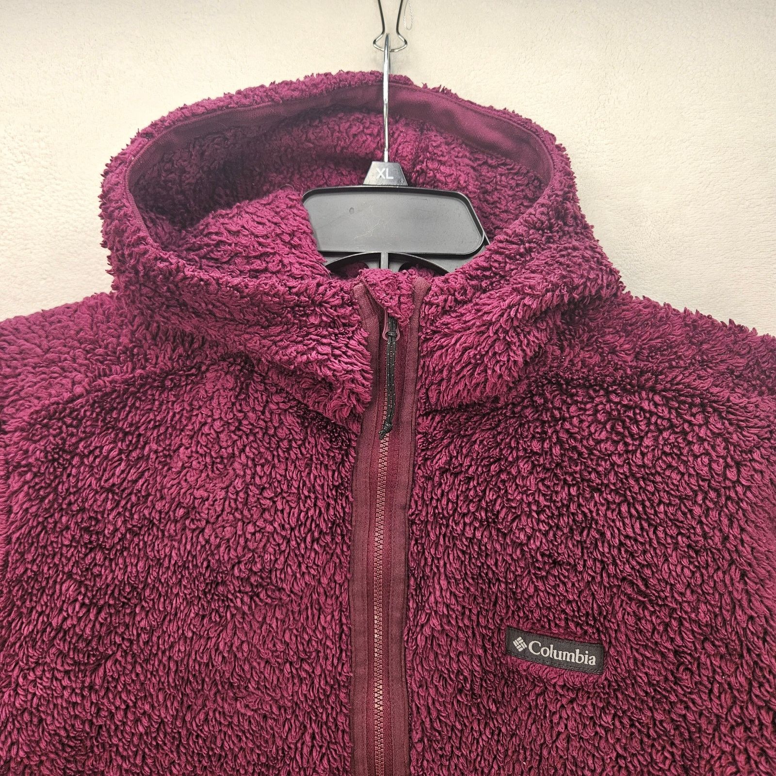 Columbia COLUMBIA WOMEN'S MEDIUM MAROON SHERPA FLEECE HOODED Size M / US 6-8 / IT 42-44 - 2 Thumbnail