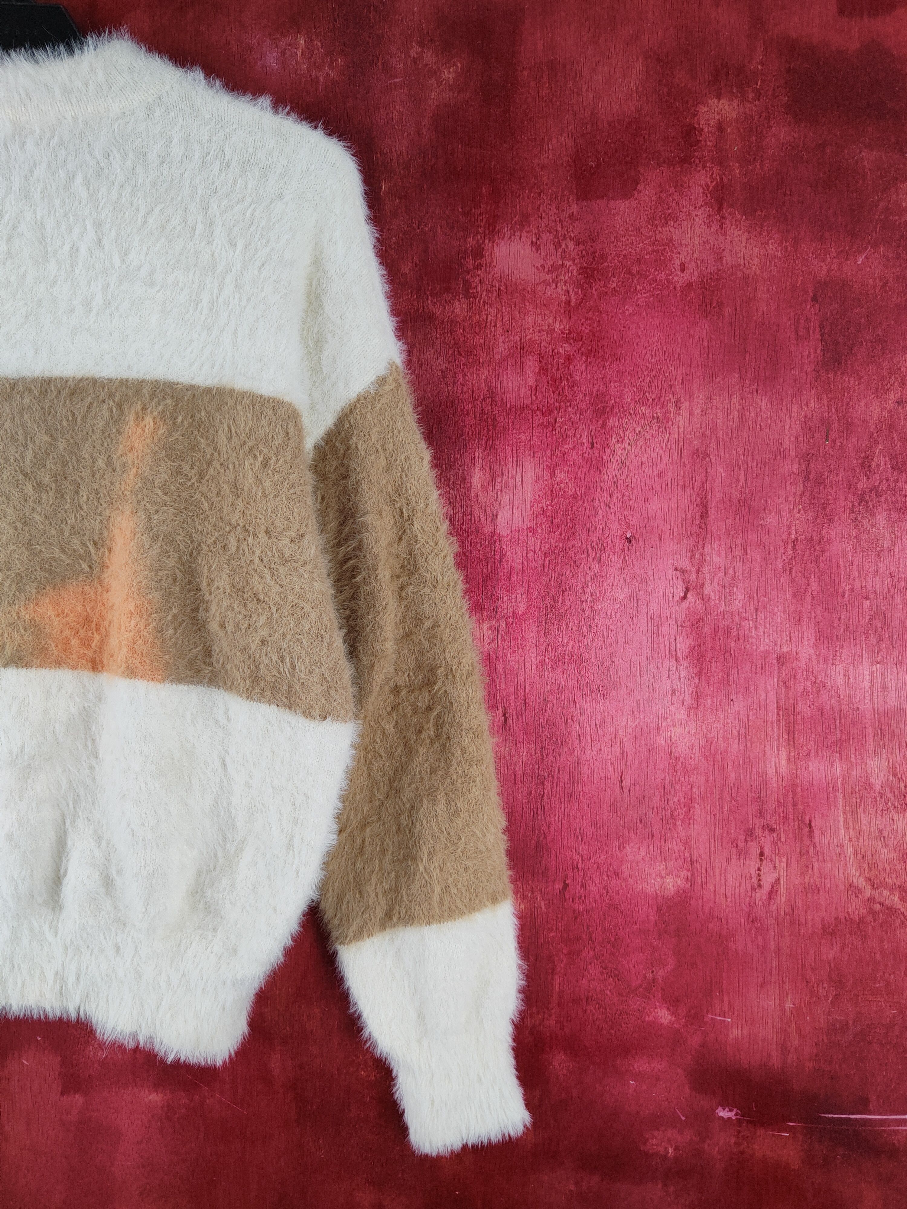Japanese Brand × Vintage Rope Picnic Brown Shag Shaggy Fur Mohair Knitwear #S2191 Size S / US 4 / IT 40 - 9 Thumbnail