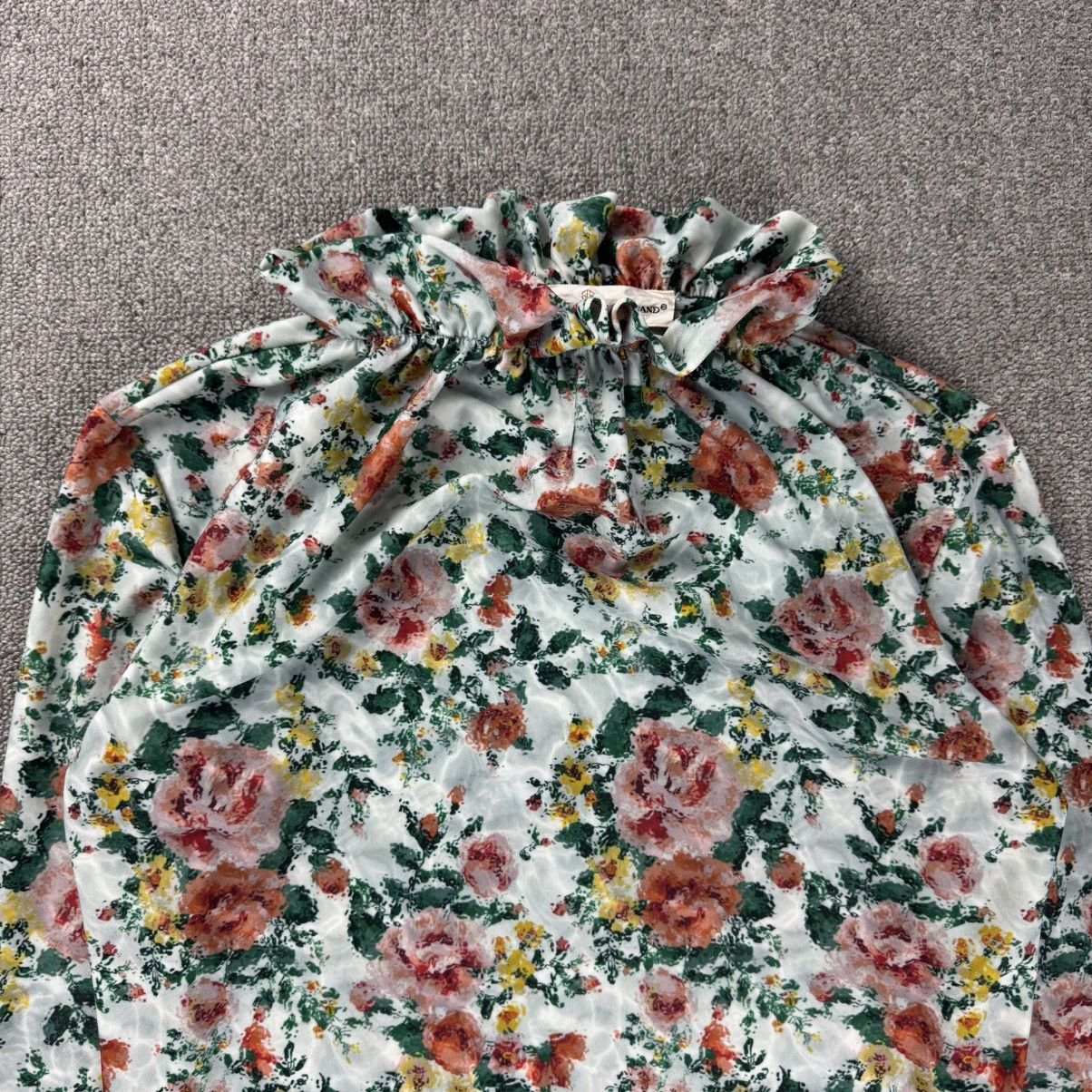 Golden Goose Golden Goose - GGDB - Ruffle Neck Floral Long Sleeve Size XS / US 0-2 / IT 36-38 - 2 Thumbnail