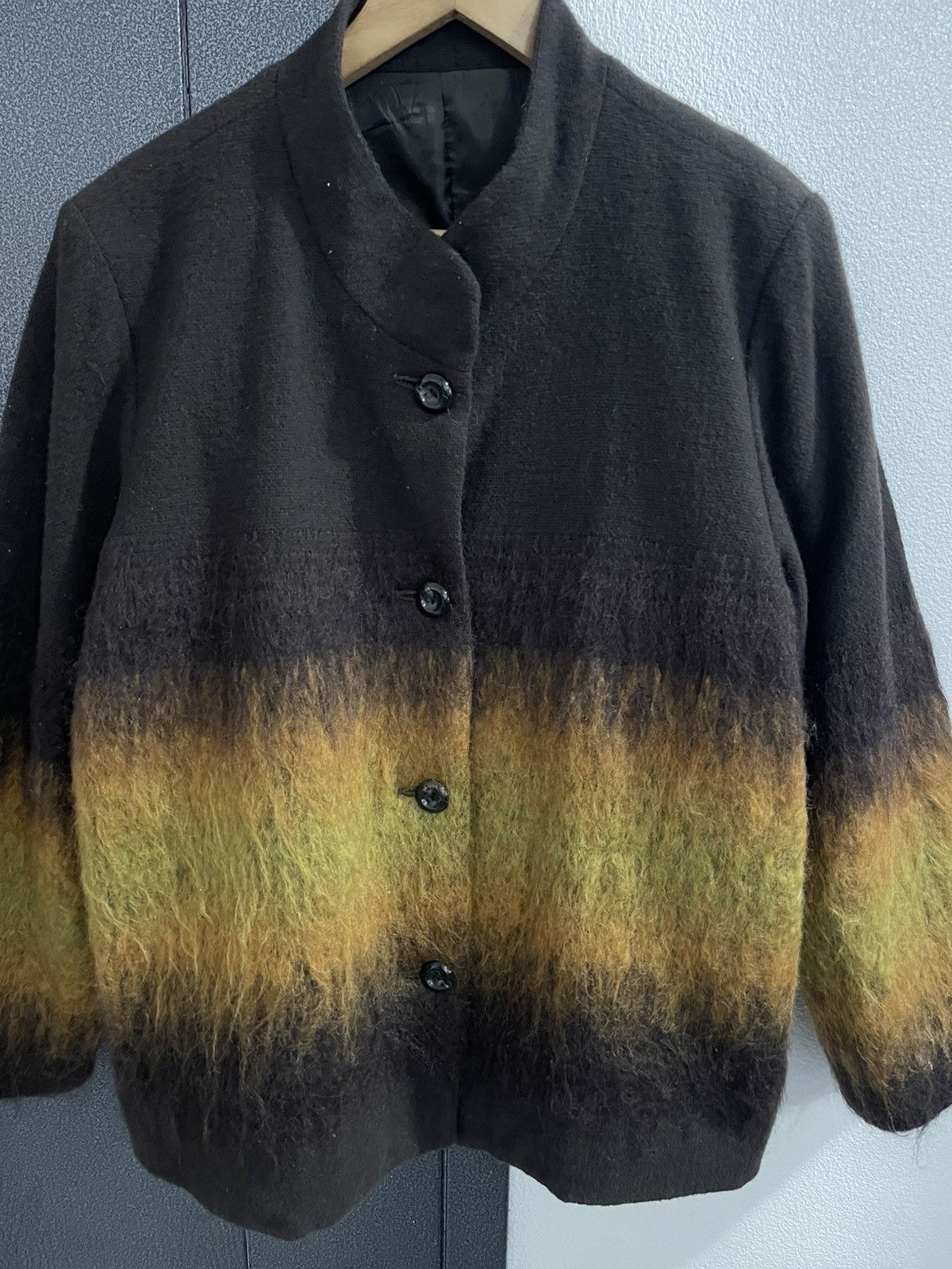 Japanese Brand Vintage Unbrand Collarless Yellow Stripe Jacket Size US XL / EU 56 / 4 - 5 Thumbnail