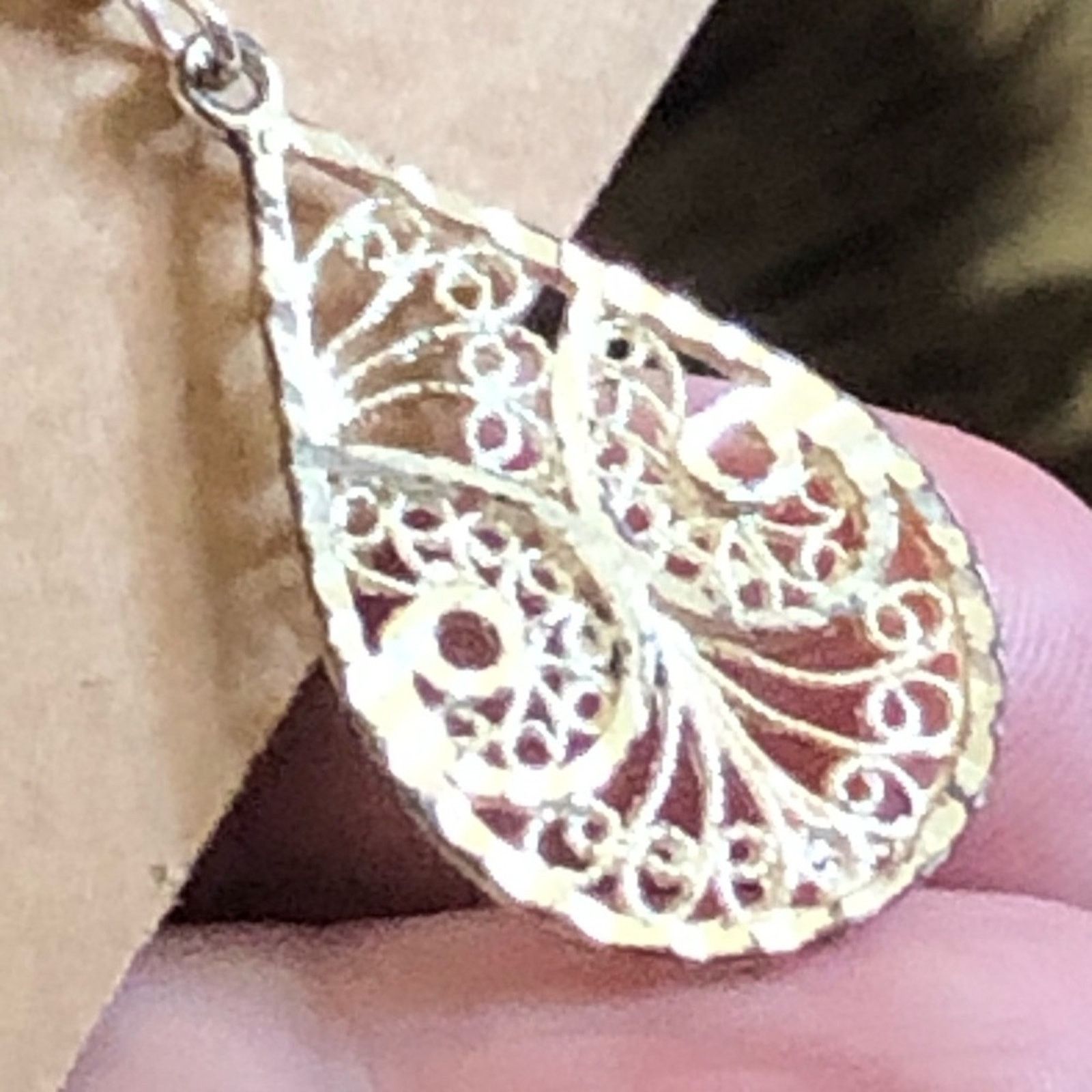 Vintage Vintage 925 diamond cut filigree disc earrings Size ONE SIZE - 4 Thumbnail