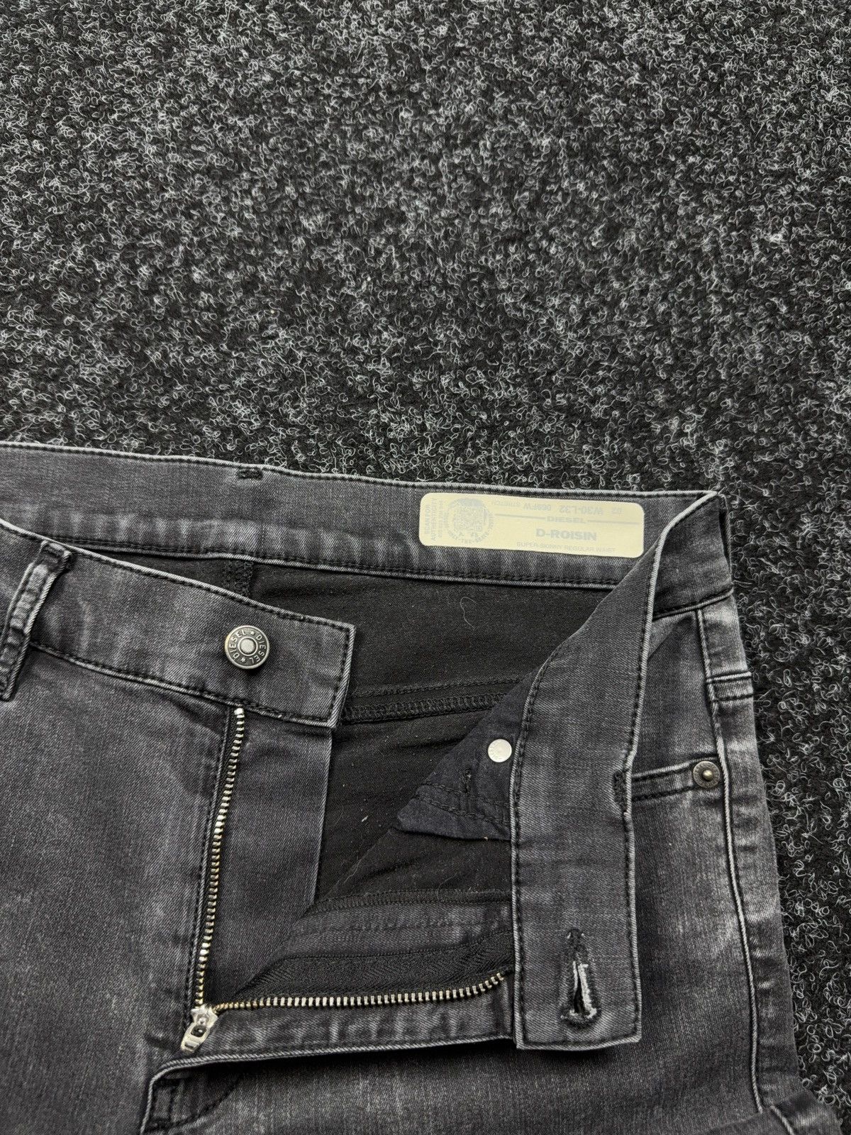 Diesel Luxury 00s Diesel D-Roisin Grey Wash Super Skinny Y2K Jeans Size 30" / US 8 / IT 44 - 8 Thumbnail
