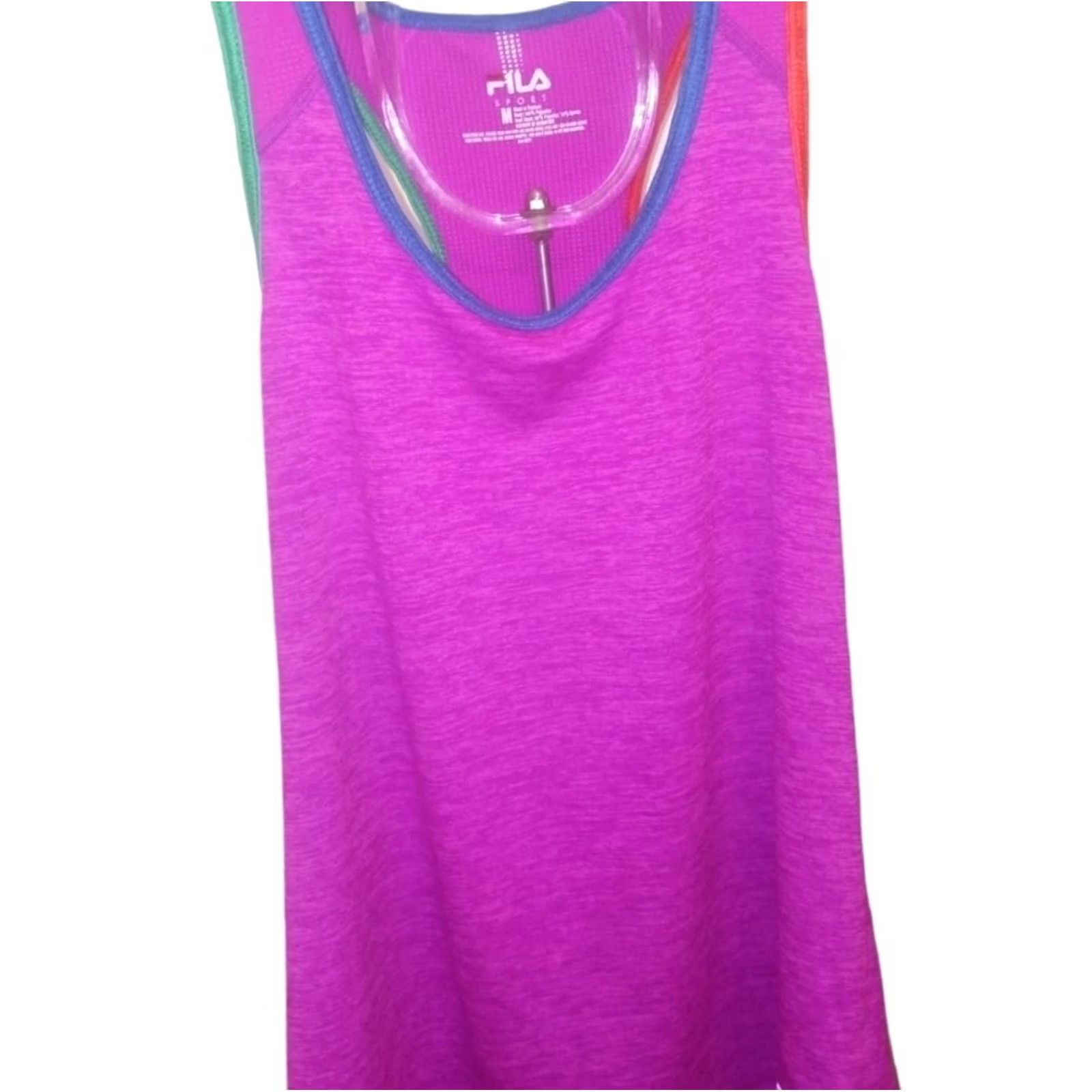 Fila VINTAGE? (No) FILA Tank Women Medium Racerback Purple Pink Sport Activewear Shirt M Women's Tank Top Size M / US 6-8 / IT 42-44 - 6 Thumbnail