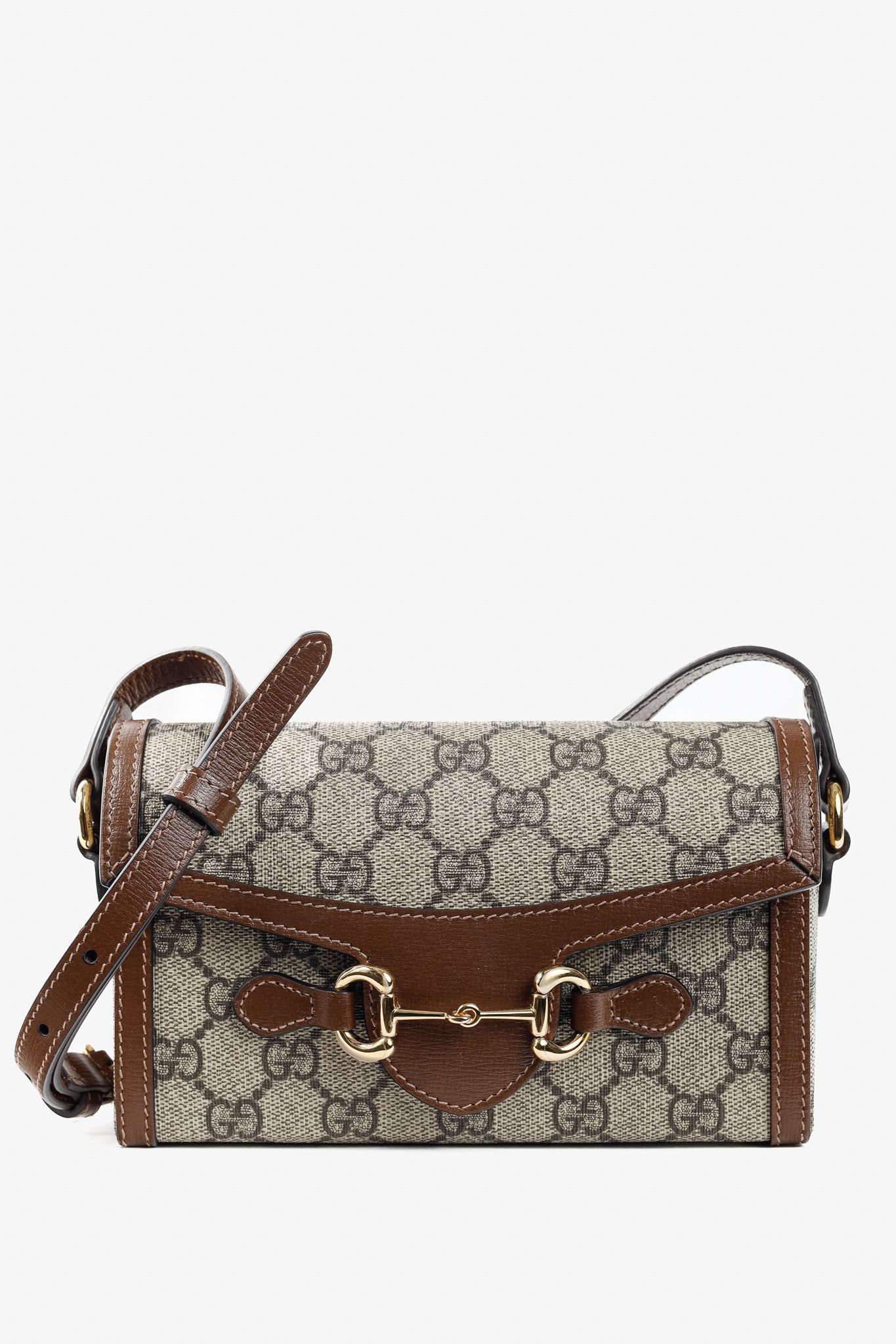 Gucci Gucci "Gucci Horsebit 1955" GG Supreme Mini Bag Size ONE SIZE - 1 Thumbnail
