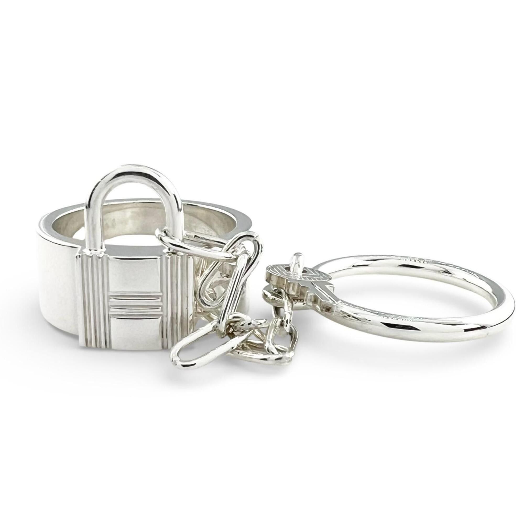 Hermes HERMES Alpha Kelly Double Ring, 2018 model, AG925 sterling silver, size 51, with case, made in France, weight 12.3g, women's. Size ONE SIZE - 1 Thumbnail