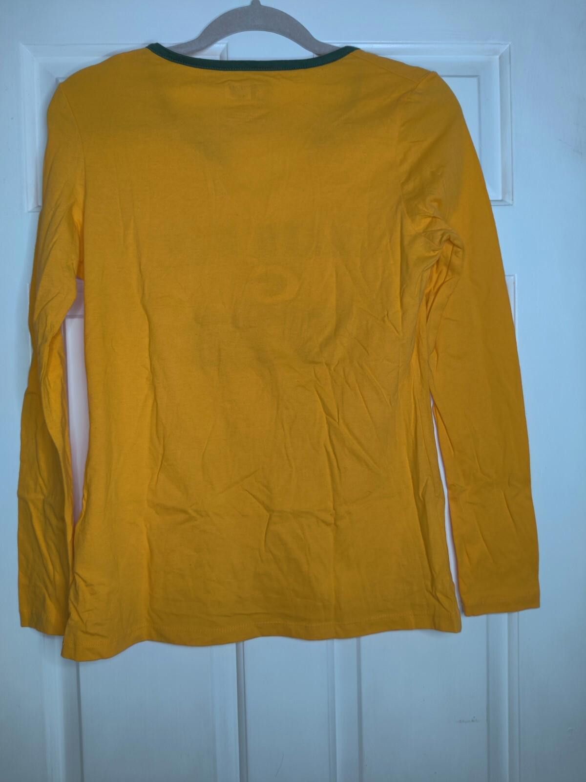 Other Green Bay Packers Yellow V Neck Long Sleeve T Shirt Womens S Size S / US 4 / IT 40 - 3 Thumbnail