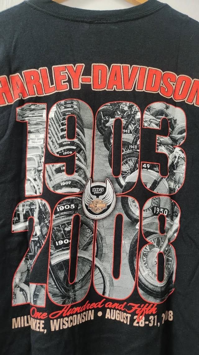 Harley Davidson × RAGEBLUE × Vintage Vintage 105 years aniversary Harley Davidson Shirt Tee Size US L / EU 52-54 / 3 - 3 Thumbnail