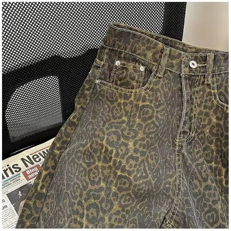 Japanese Brand × Vintage Stylish leopard denim Size US 36 / EU 52 - 3 Thumbnail