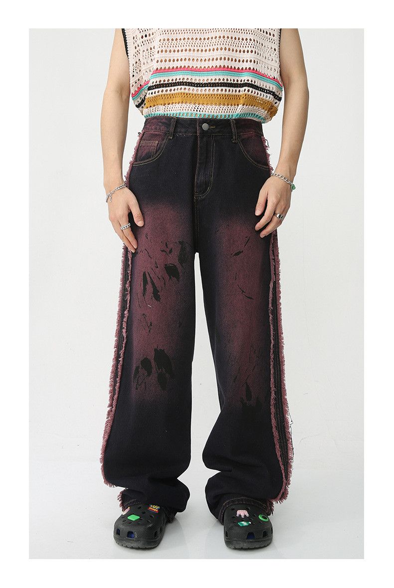Japanese Brand Japanese retro casual loose tie-dye jeans Size US 32 / EU 48 - 1 Thumbnail