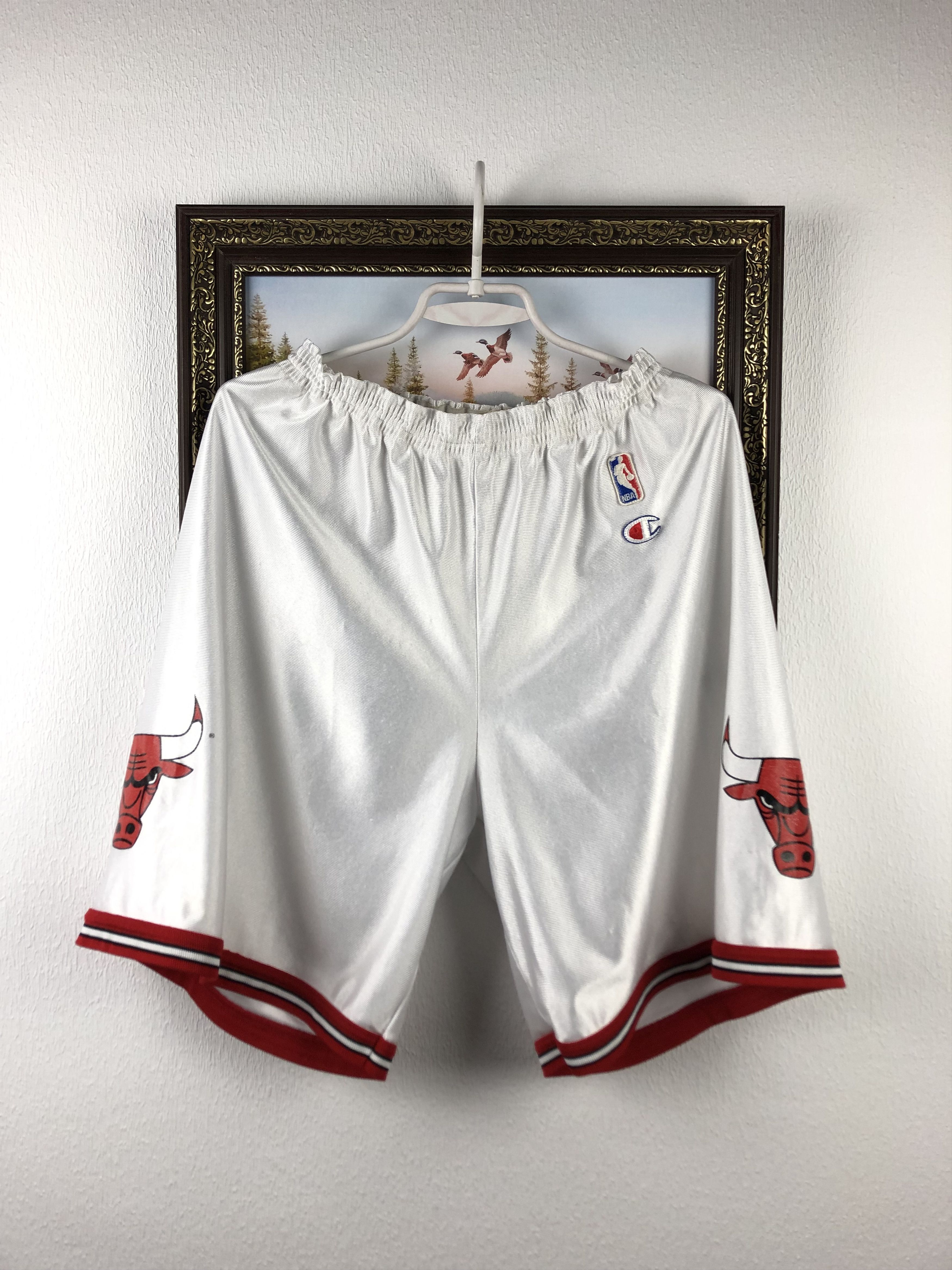 Vintage 90's Chicago Bulls NBA Shorts Jordan White Mens Rare