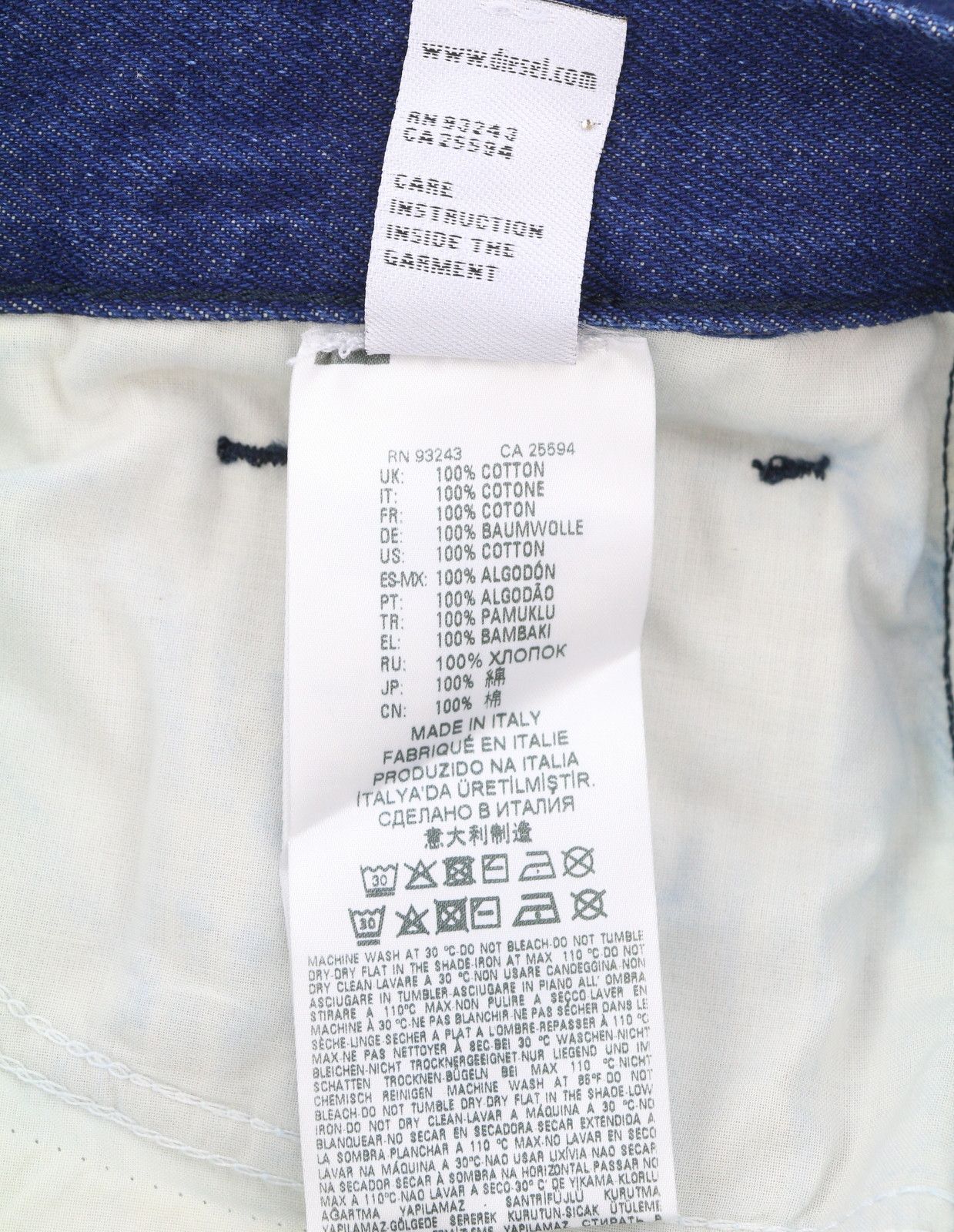Diesel MHARKY 0078F W34 Dark Blue Tapered Button Fly Jeans 89057 Size US 34 / EU 50 - 8 Thumbnail