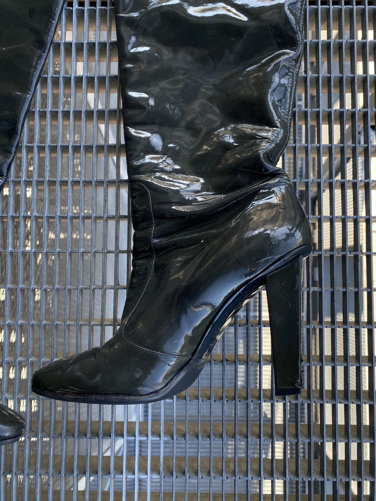 Jimmy Choo Jimmy Choo Latex Knee Length Boots Heels Size US 9.5 / IT 39.5 - 8 Thumbnail