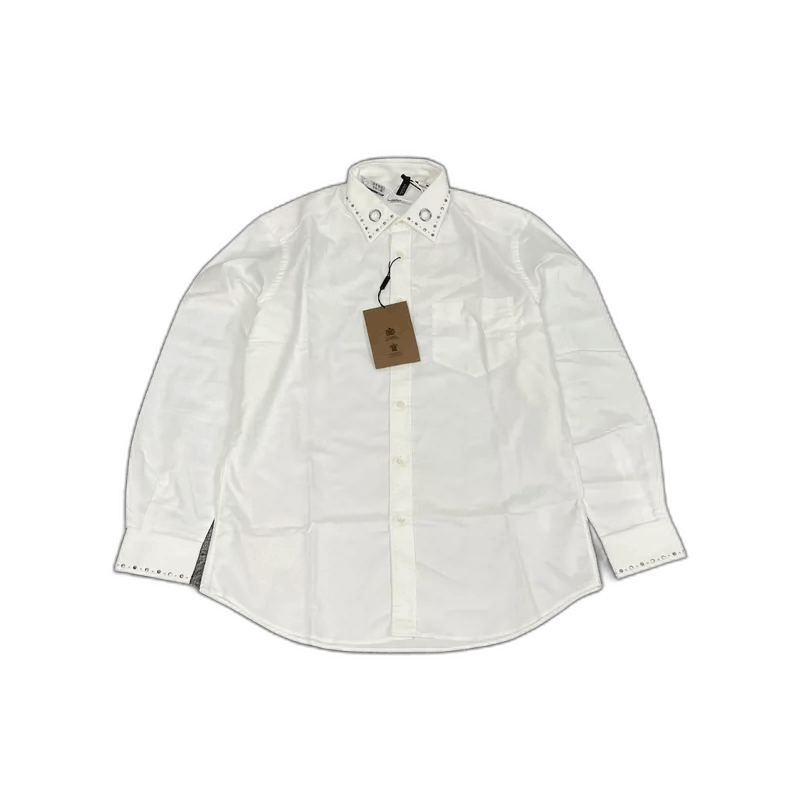 Burberry Burberry White Long Sleeve Shirt with Tags Size US L / EU 52-54 / 3 - 1 Thumbnail