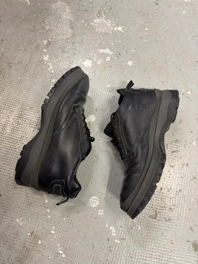 靴 00s archive PRADA leather boots shoes Prada × Vintage 2000s Prada Black Leather Premium Archive