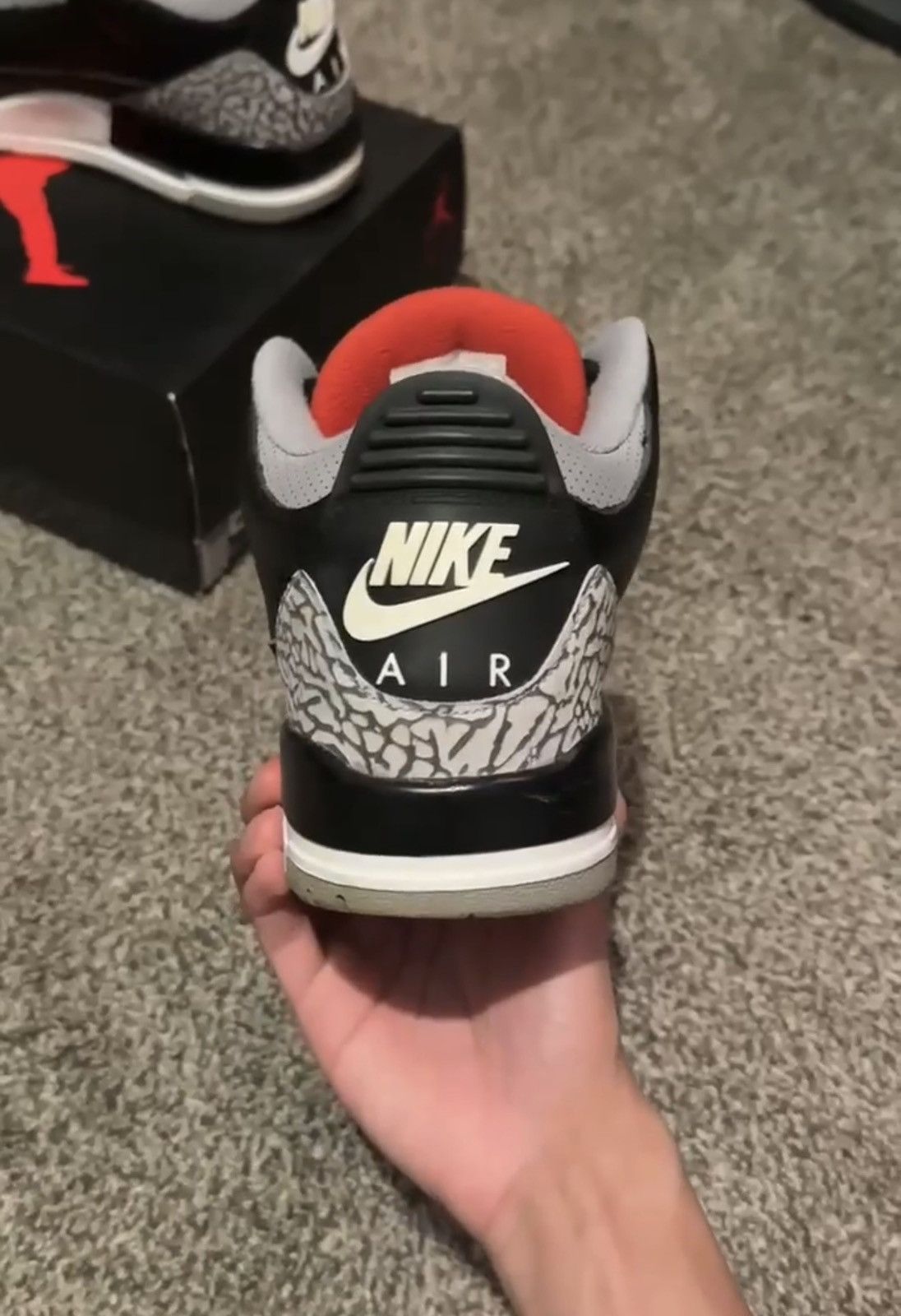 Nike 2018 BLACK CEMENT JORDAN 3 Size US 8 / EU 41 - 4 Thumbnail