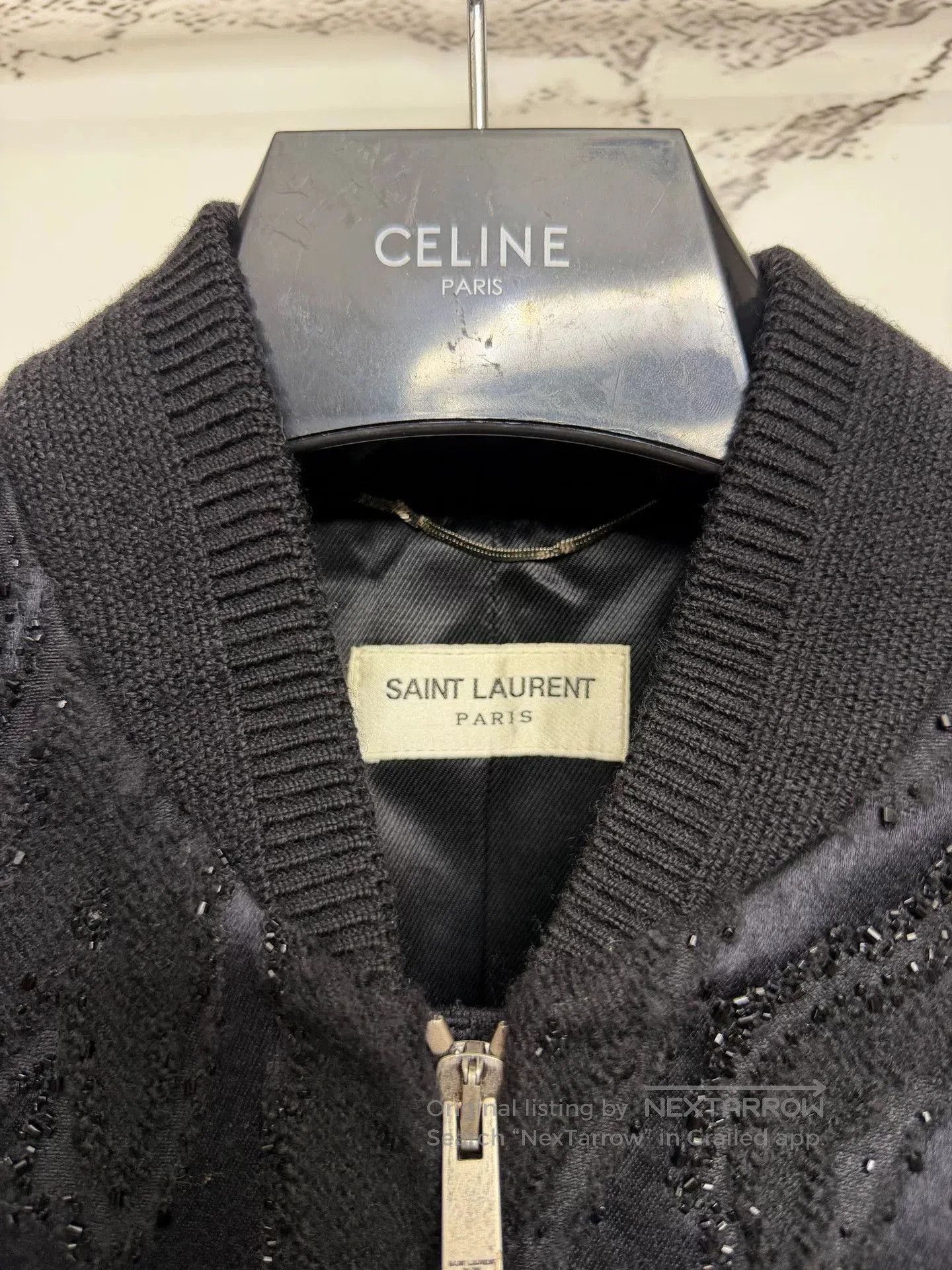 Saint Laurent Paris saint laurent black beaded bomber jacket. Size US S / EU 44-46 / 1 - 2 Thumbnail