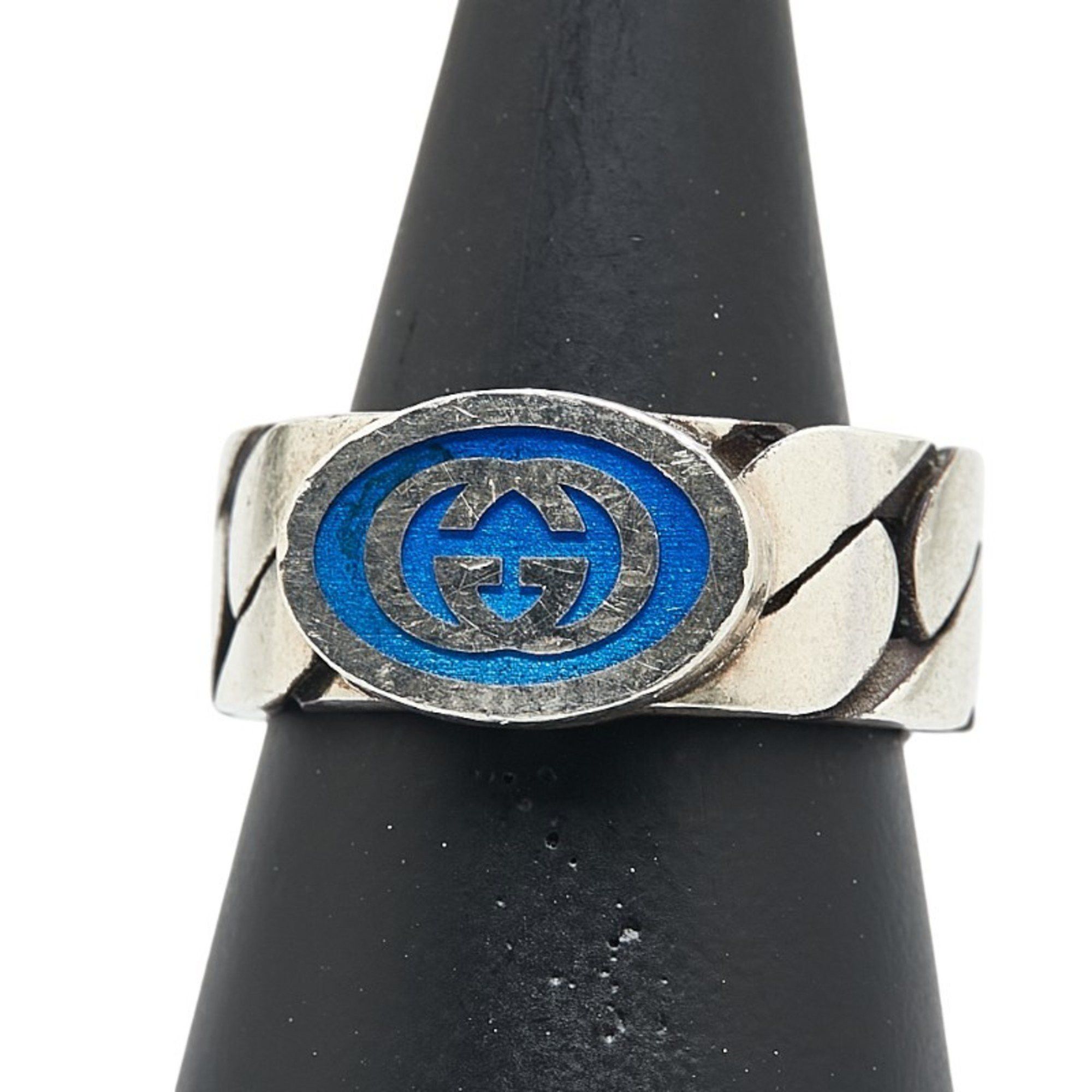 Gucci Gucci Interlocking G Chain Ring #19 SV925 Silver Men's GUCCI Size ONE SIZE - 1 Thumbnail