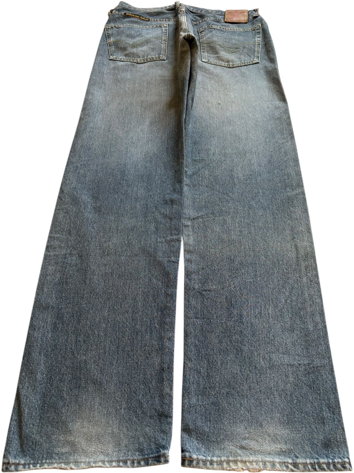 Replay Vintage Italy Replay Button Fly Mud Wash Loose Baggy Jeans Size US 33 - 2 Thumbnail