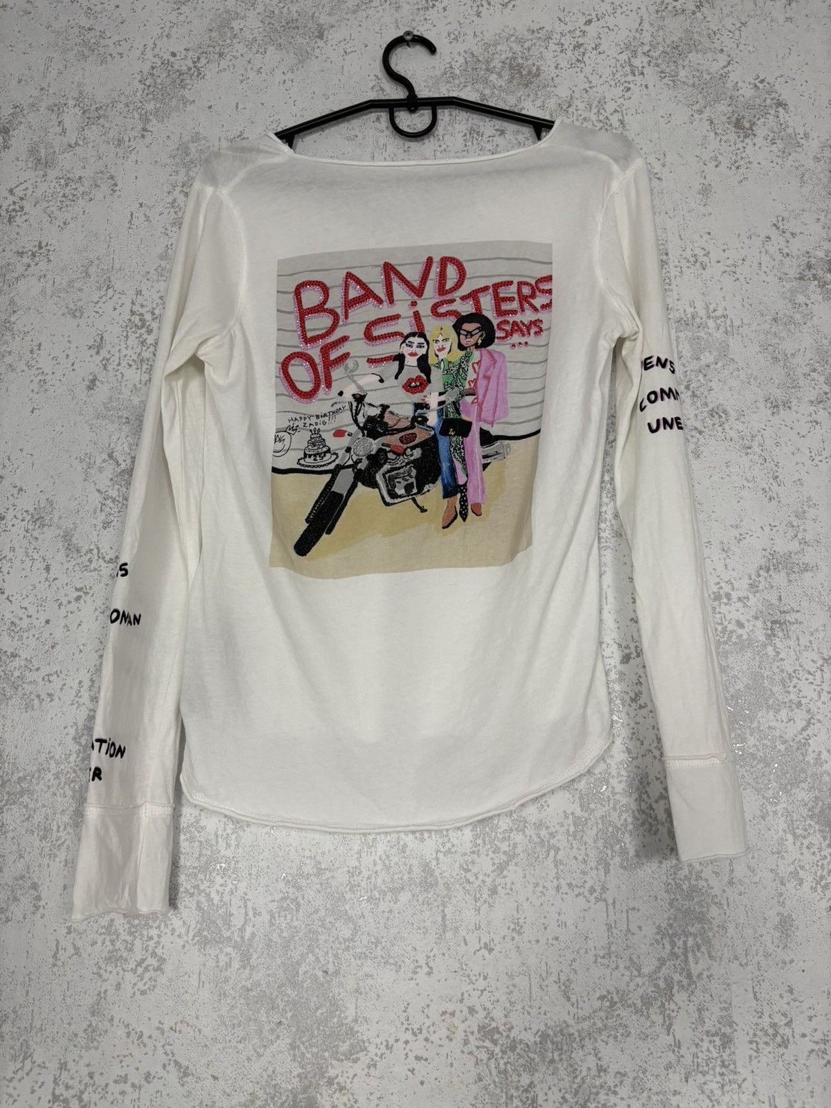 Zadig & Voltaire Zadig & Voltaire Band of Sisters Rhinestone Longsleeve XS Size XS / US 0-2 / IT 36-38 - 1 Thumbnail