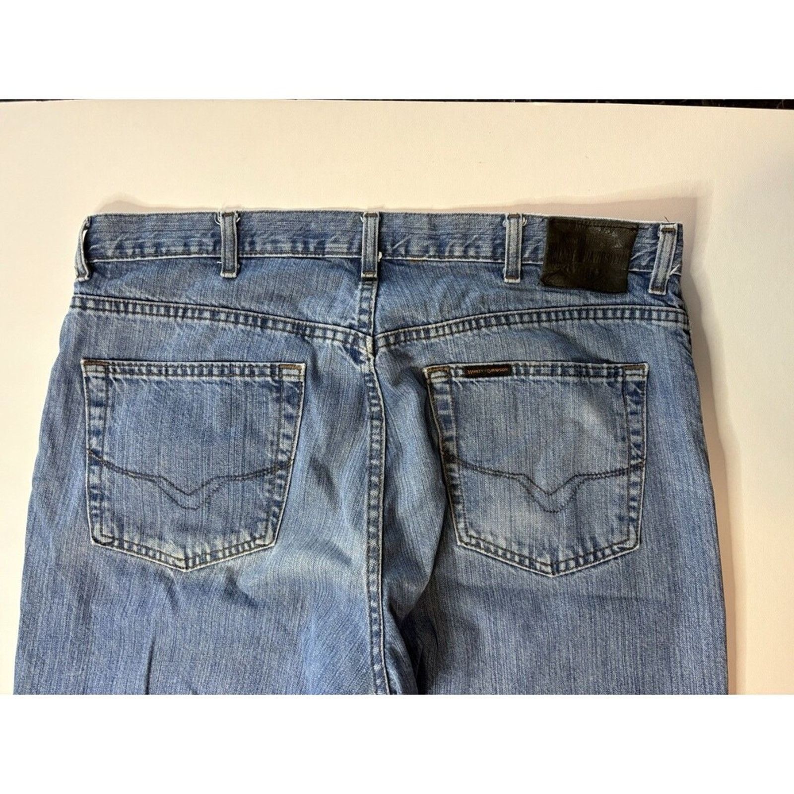 Harley Davidson Harley-Davidson Jeans Mens 38x34 Distressed Biker Motorcycle Size US 38 / EU 54 - 7 Thumbnail