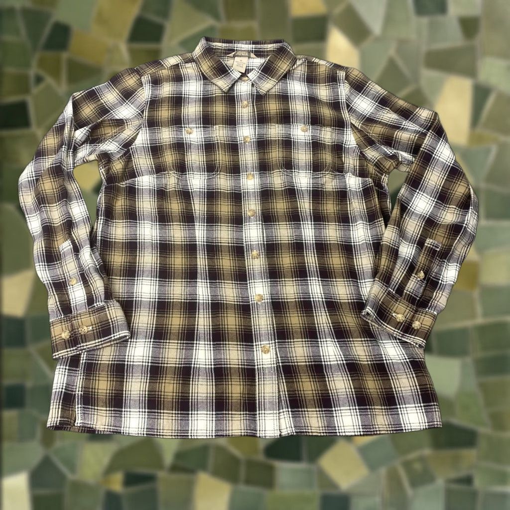 Duluth Trading Company Duluth Trading Co Shirt Mens Medium Brown Plaid Flannel Button Down Long Sleeve Size US M / EU 48-50 / 2 - 1 Thumbnail