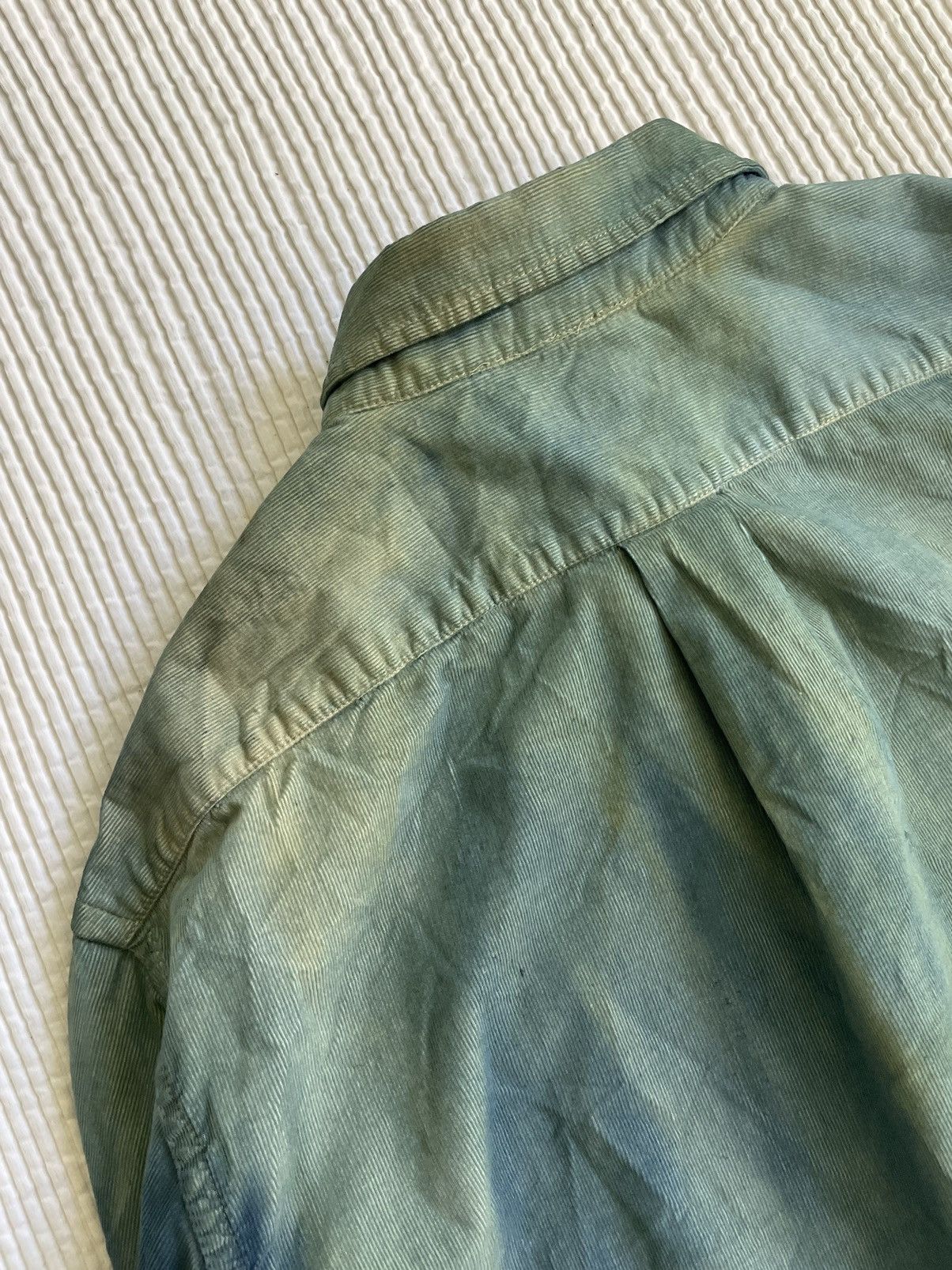 Indigo Indigo Dirty Dye Sun Faded Corduroy Shirt Size US L / EU 52-54 / 3 - 10 Thumbnail