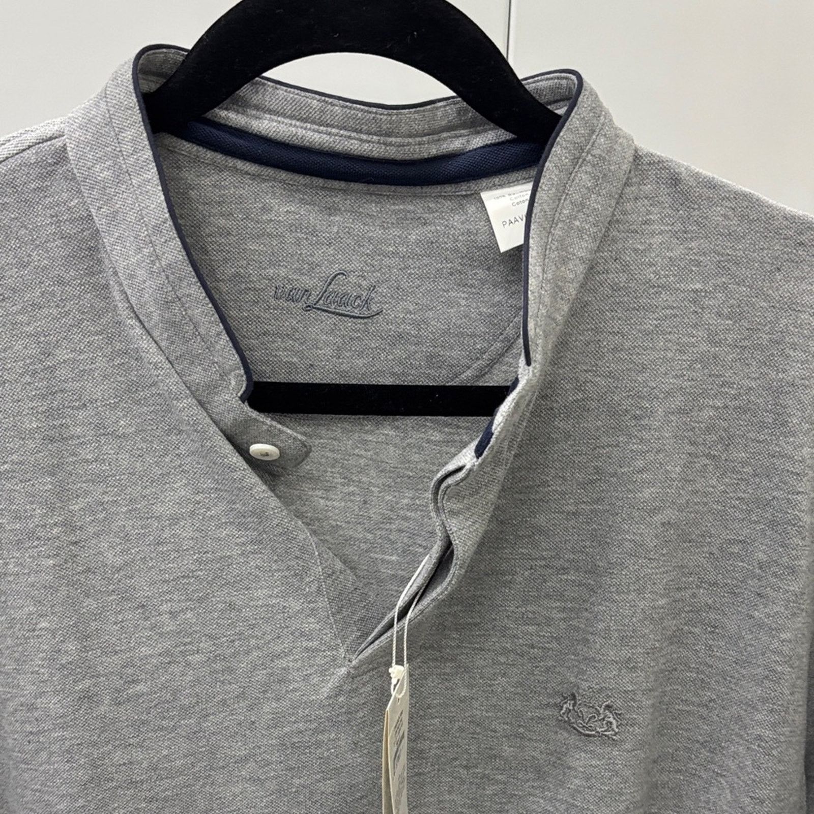 Other NWT Van Laack Classic Gray Polo Shirt Navy Accents Size L Size US L / EU 52-54 / 3 - 1 Thumbnail