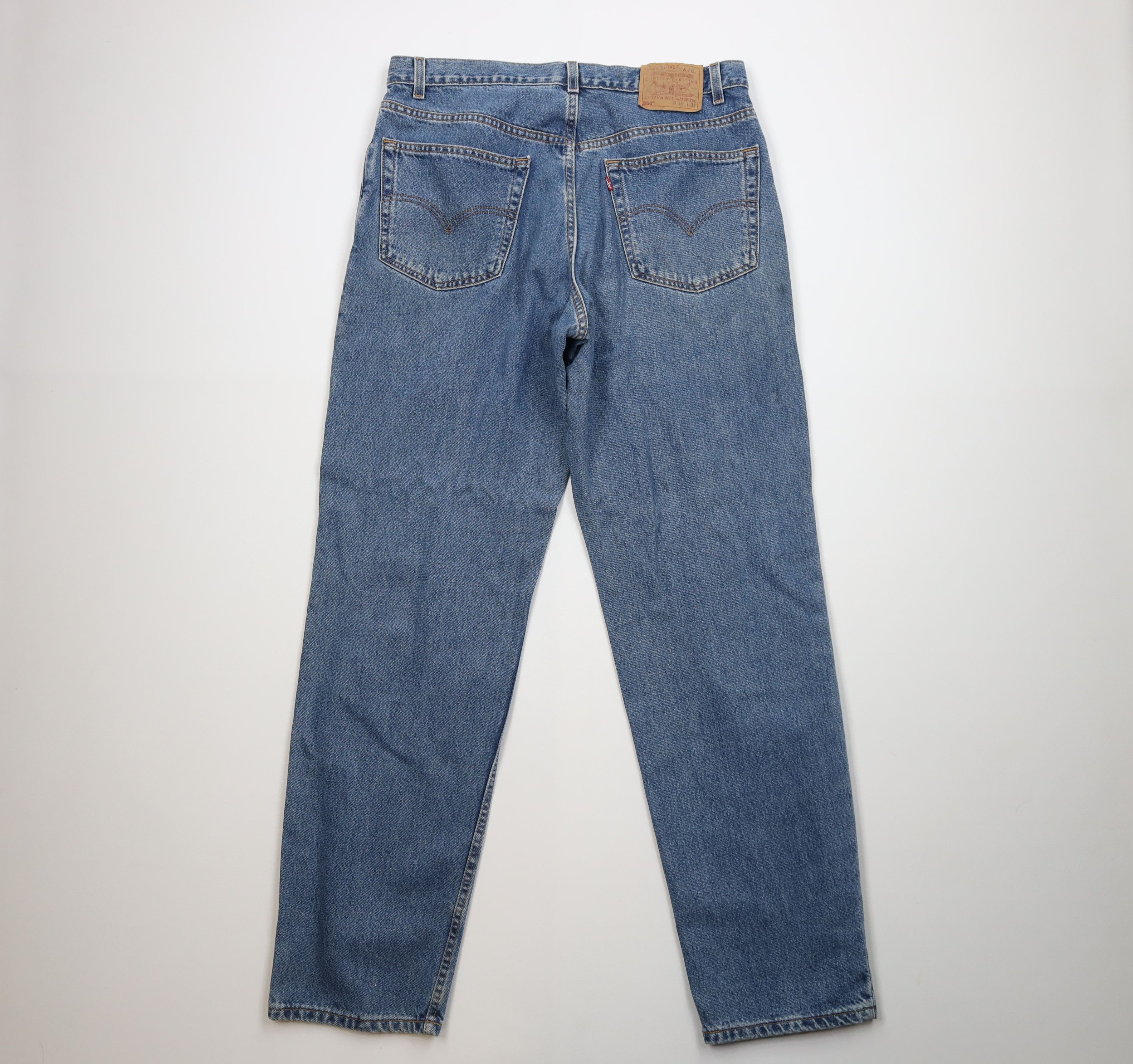 Levi's Vintage Y2K 2002 Levis 550 Relaxed Fit Denim Jeans Blue USA Size US 38 / EU 54 - 11 Thumbnail