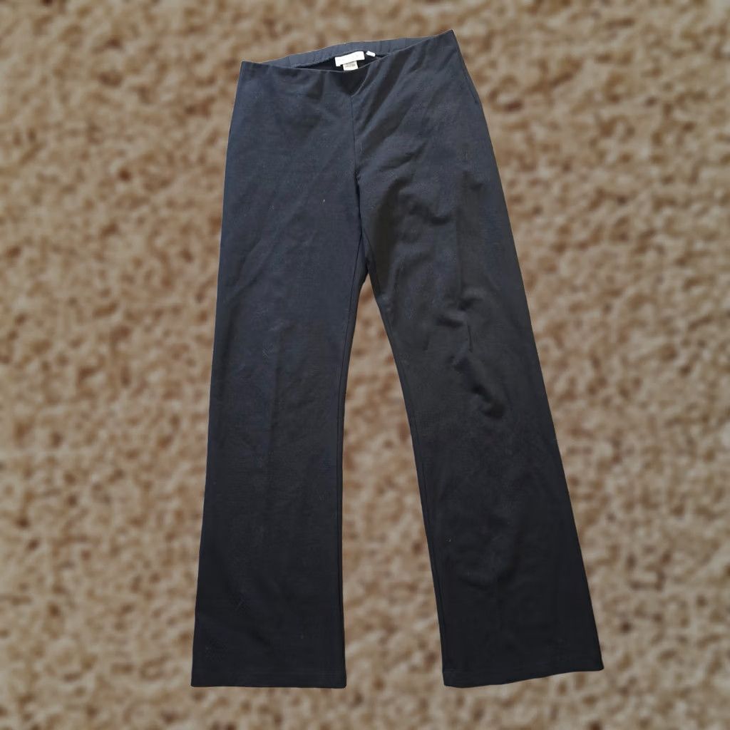Habitat Habitat Pants Womens Small Black Straight Leg Stretch Knit Mid Rise Capsule Size 32" / US 10 / IT 46 - 1 Thumbnail