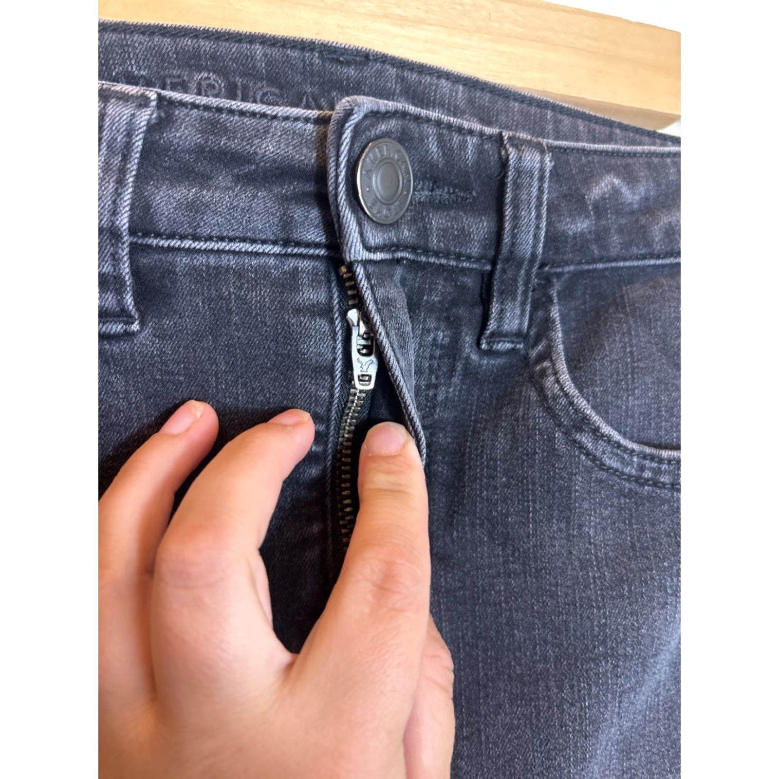 American Eagle Outfitters VINTAGE American Eagle The Dream Jeans Skinny Women 00 Black 24X26 22 in Waist Size 24" / US 00 / IT 34 - 6 Thumbnail