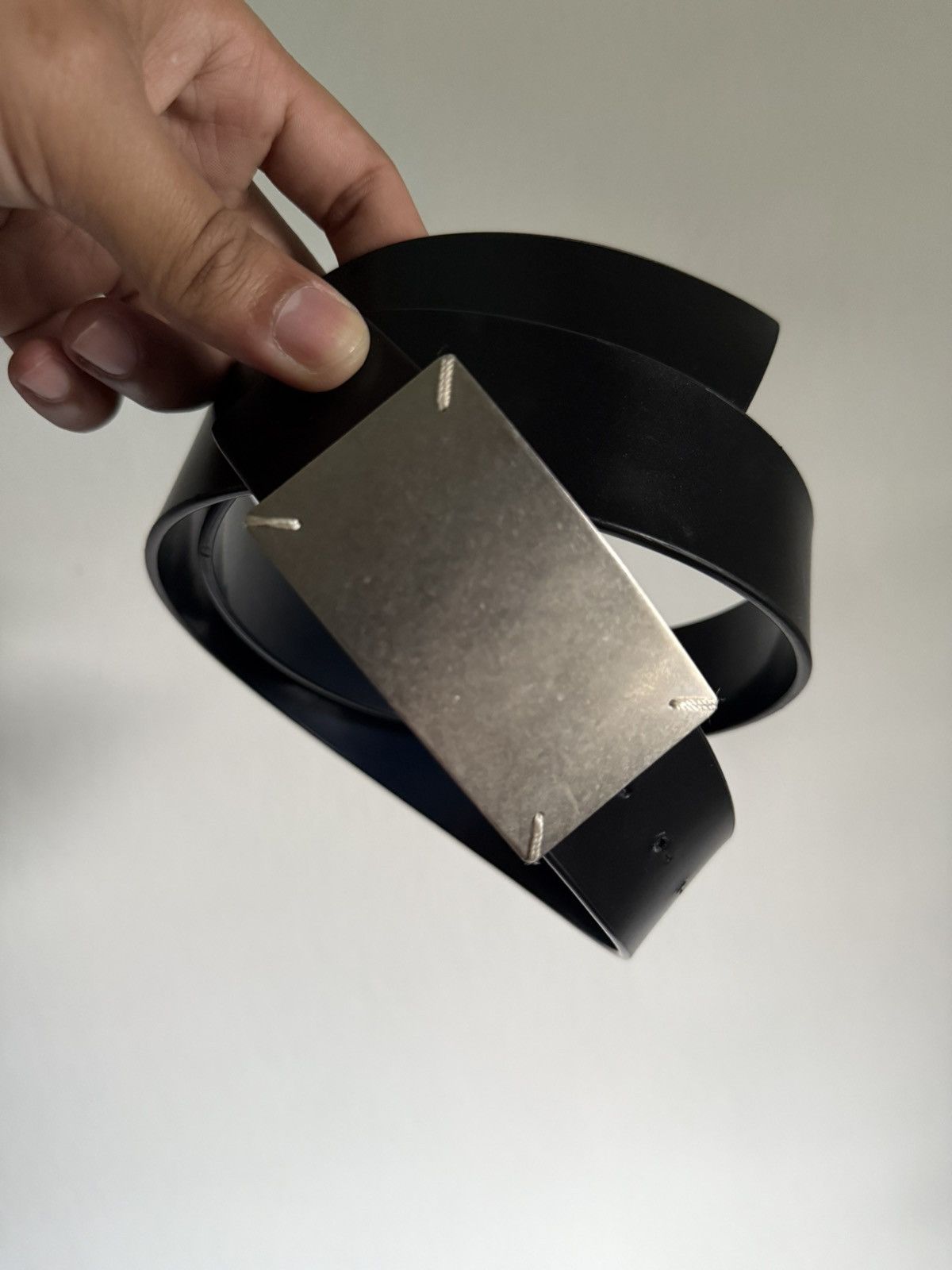 Iconic Maison Margiela Four Stitch Leather Belt