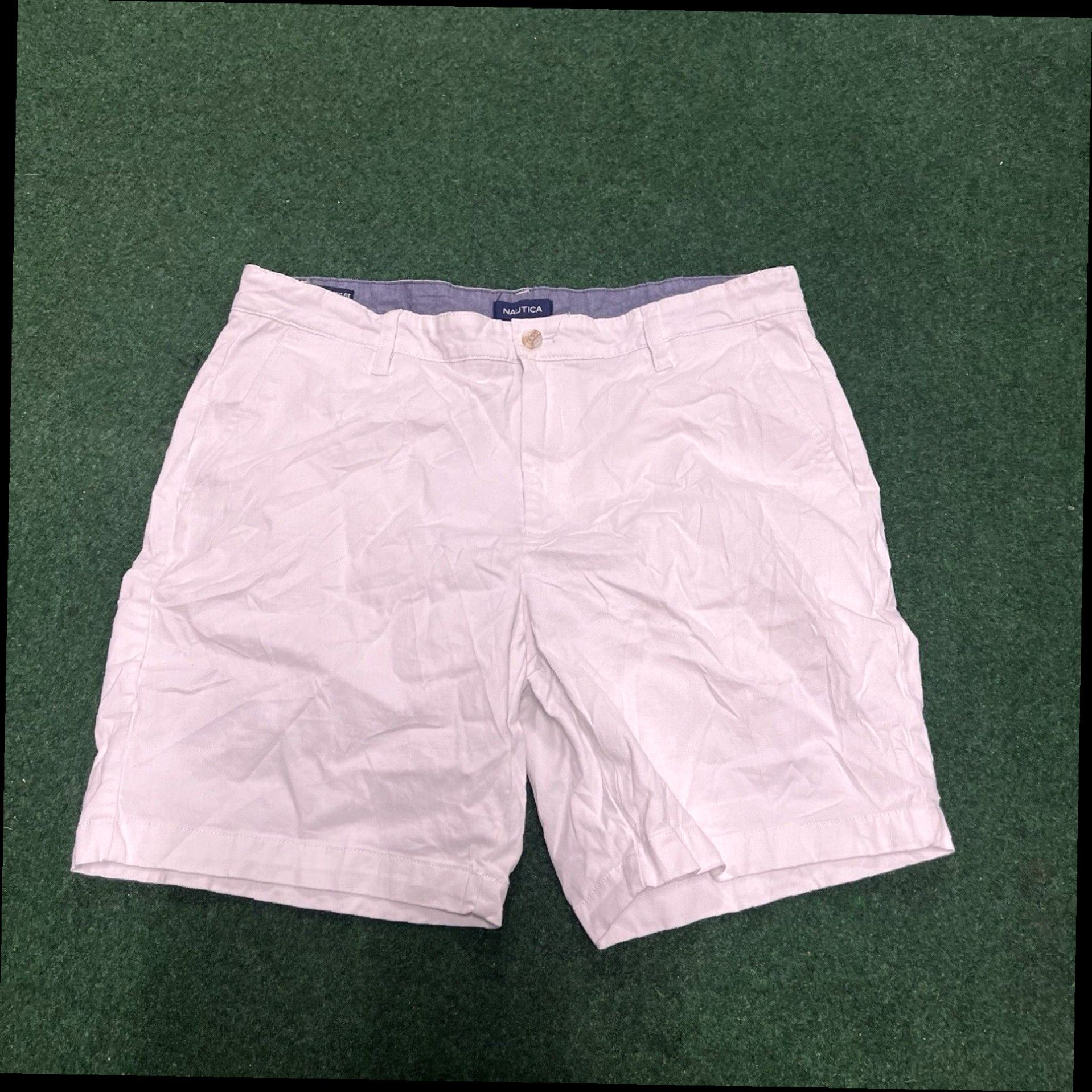 Nautica Nautica Men's The Deck Short Classic Fit Chino Shorts White Size W35 Size US 35 - 1 Thumbnail