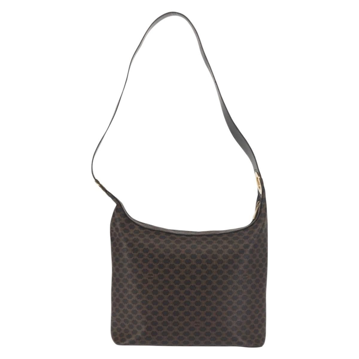 Celine CELINE Macadam Canvas Shoulder Bag Pvc Leather Black Gold Size ONE SIZE - 3 Thumbnail