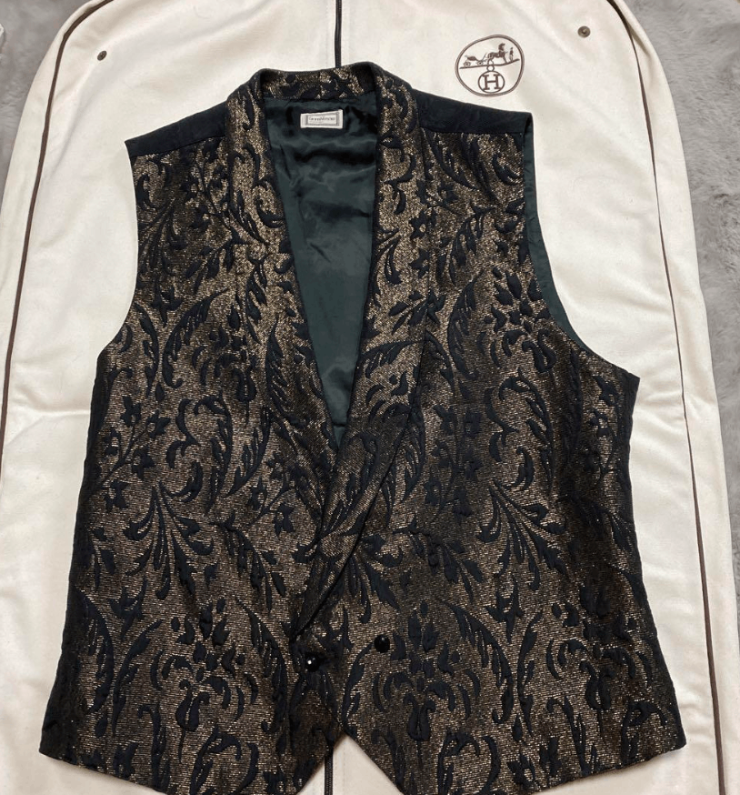 Versace Gianni Versace Gold and Black Double Breasted Vest 50 L Size US L / EU 52-54 / 3 - 1 Thumbnail