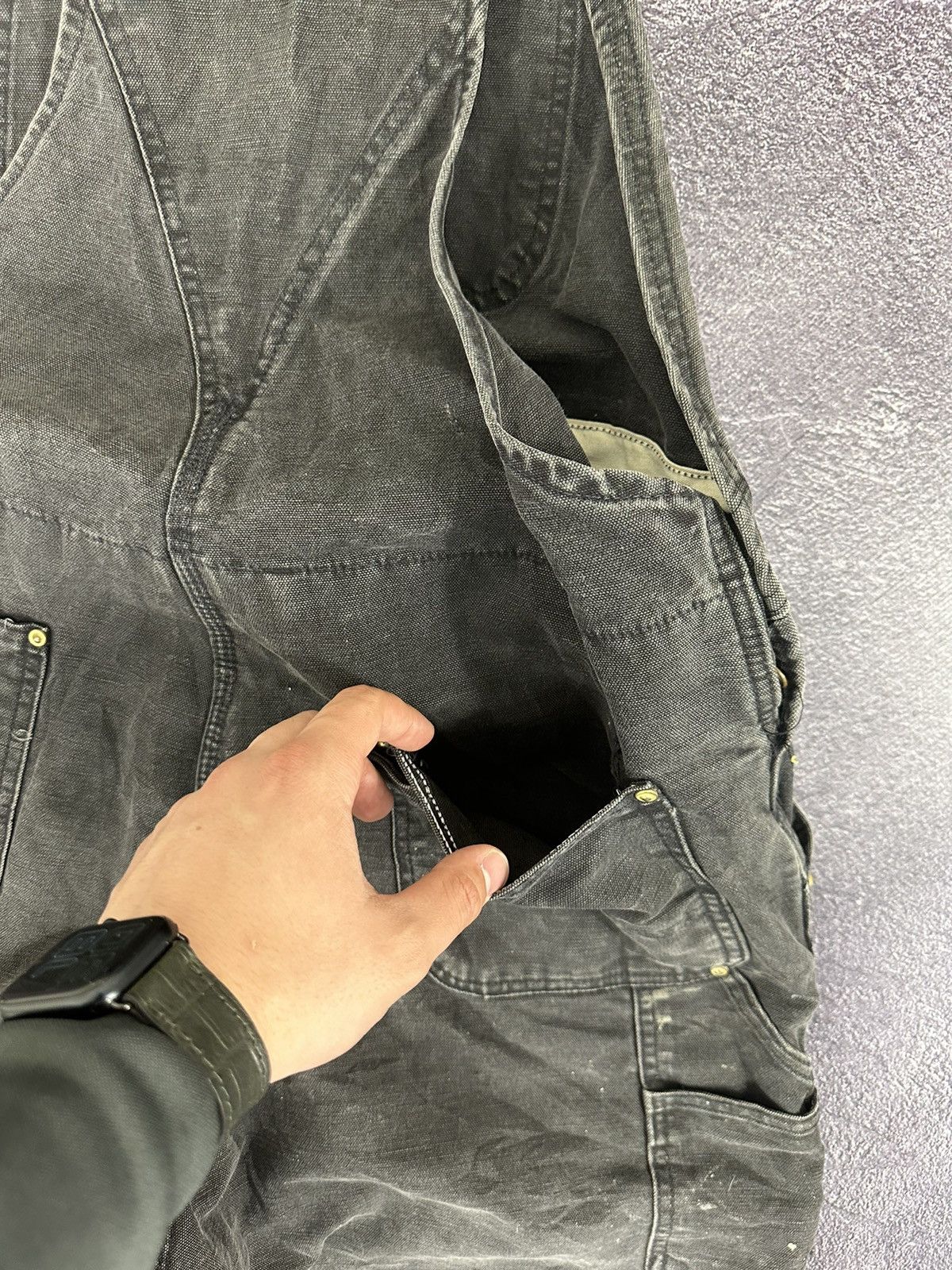 Carhartt Vintage 90s Carhartt Double Knee Black Work Overall Size US 40 / EU 56 - 13 Thumbnail