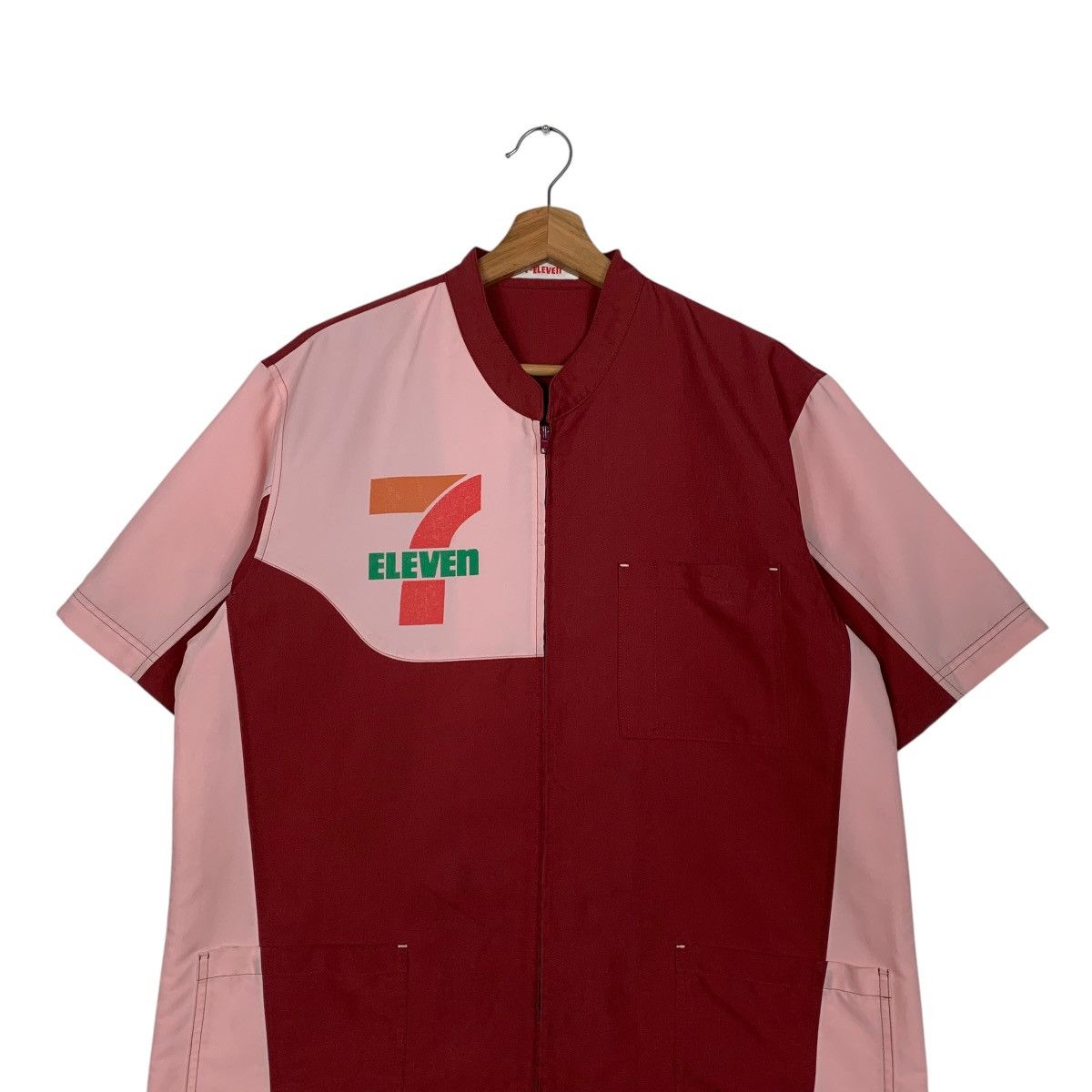 Japanese Brand 7-ELEVEN Short Sleeve Uniform Jacket Work Jacket #2033-C88 Size US L / EU 52-54 / 3 - 2 Thumbnail