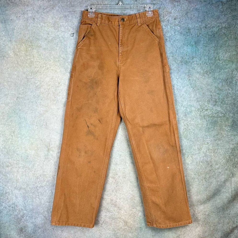 Carhartt × Vintage Vintage 90s Carhartt Carpenter Pants Tan Sz 16 Work Wear Size 32" / US 10 / IT 46 - 3 Thumbnail